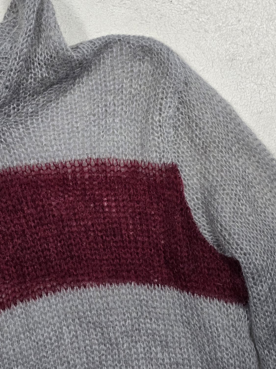 오존커뮤니티 모헤어 니트 풀오버 후디 상품이미지2