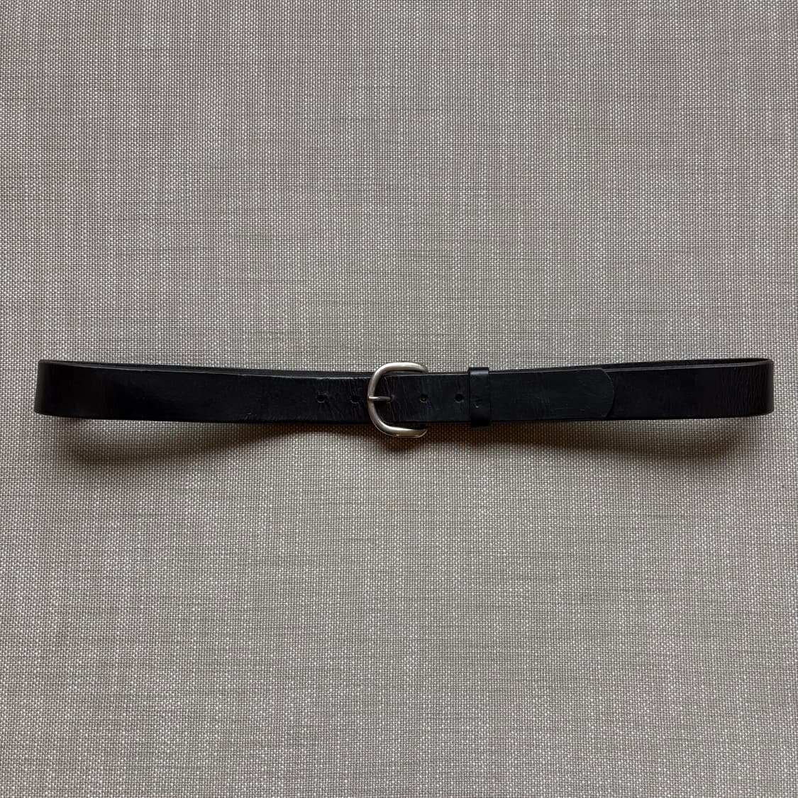 [35-36] 90s Mexico 탑그레인 블랙 레더 벨트 상품이미지2