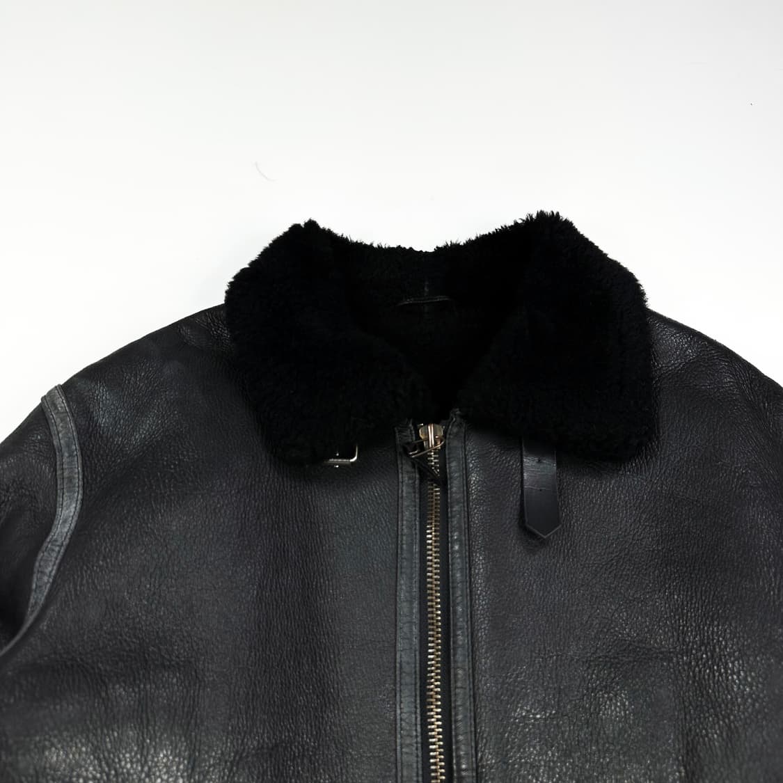 미군 US B-3 리얼레더 블랙 무스탕 (XXL) 상품이미지1