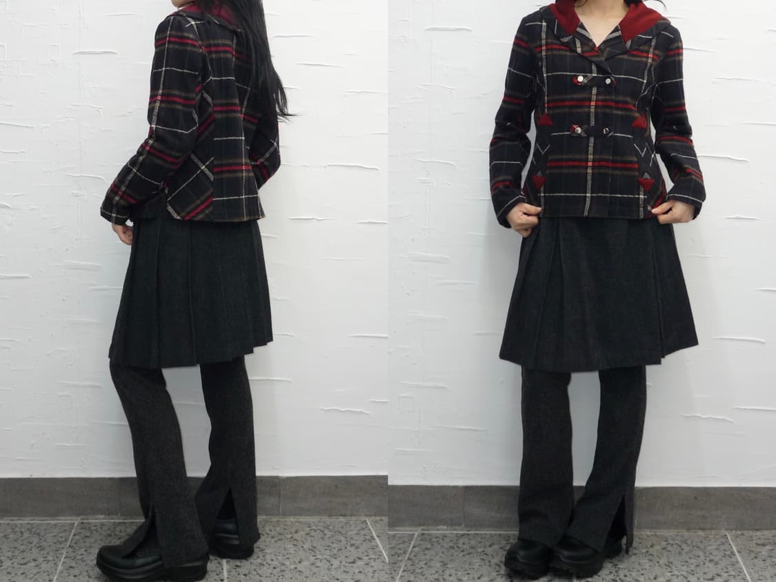 red Check pattern jacket 상품이미지2