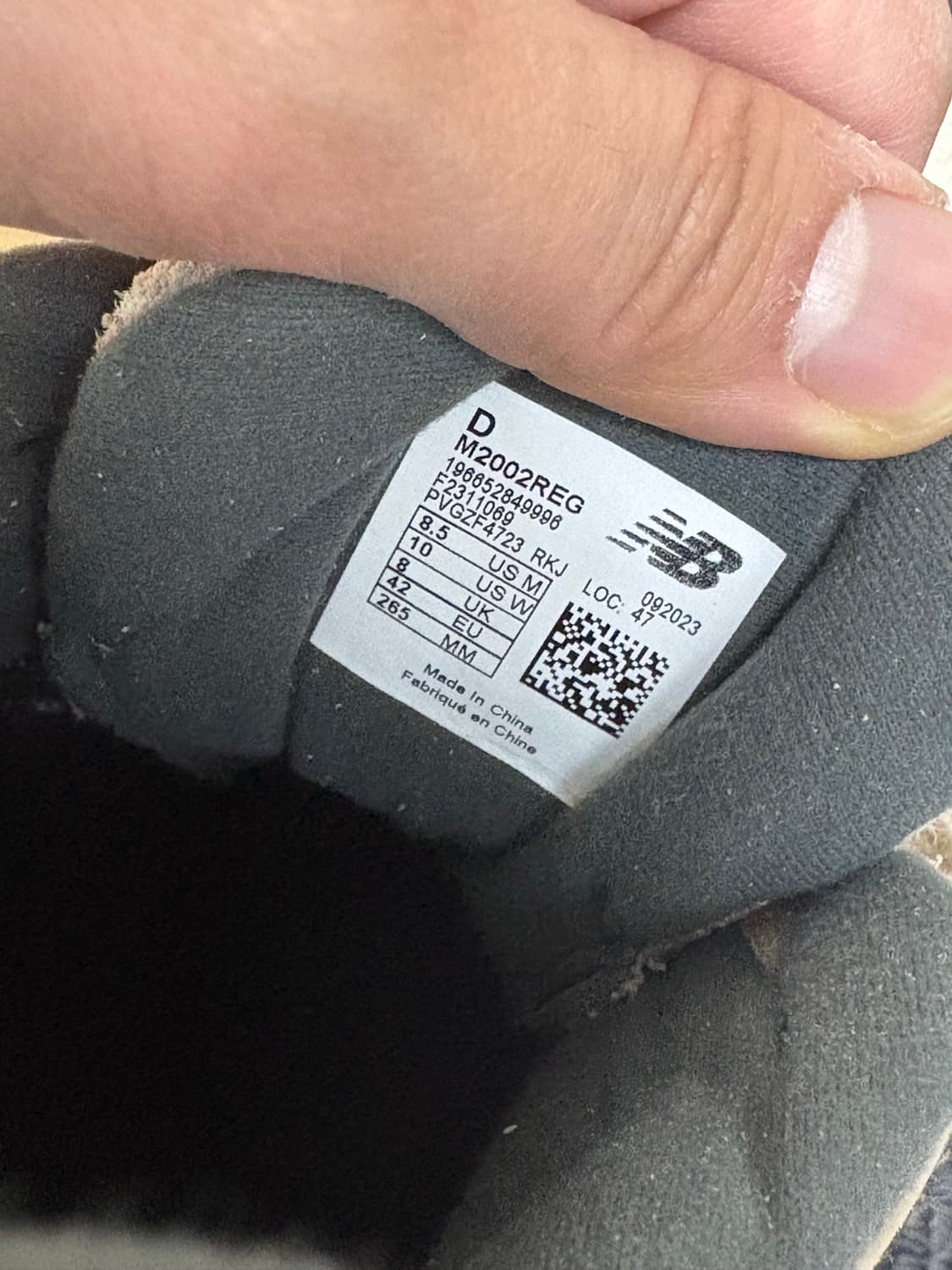 (265)뉴발란스 2002R 베이지 드리프트우드 블랙탑 새상품 992 상품이미지6