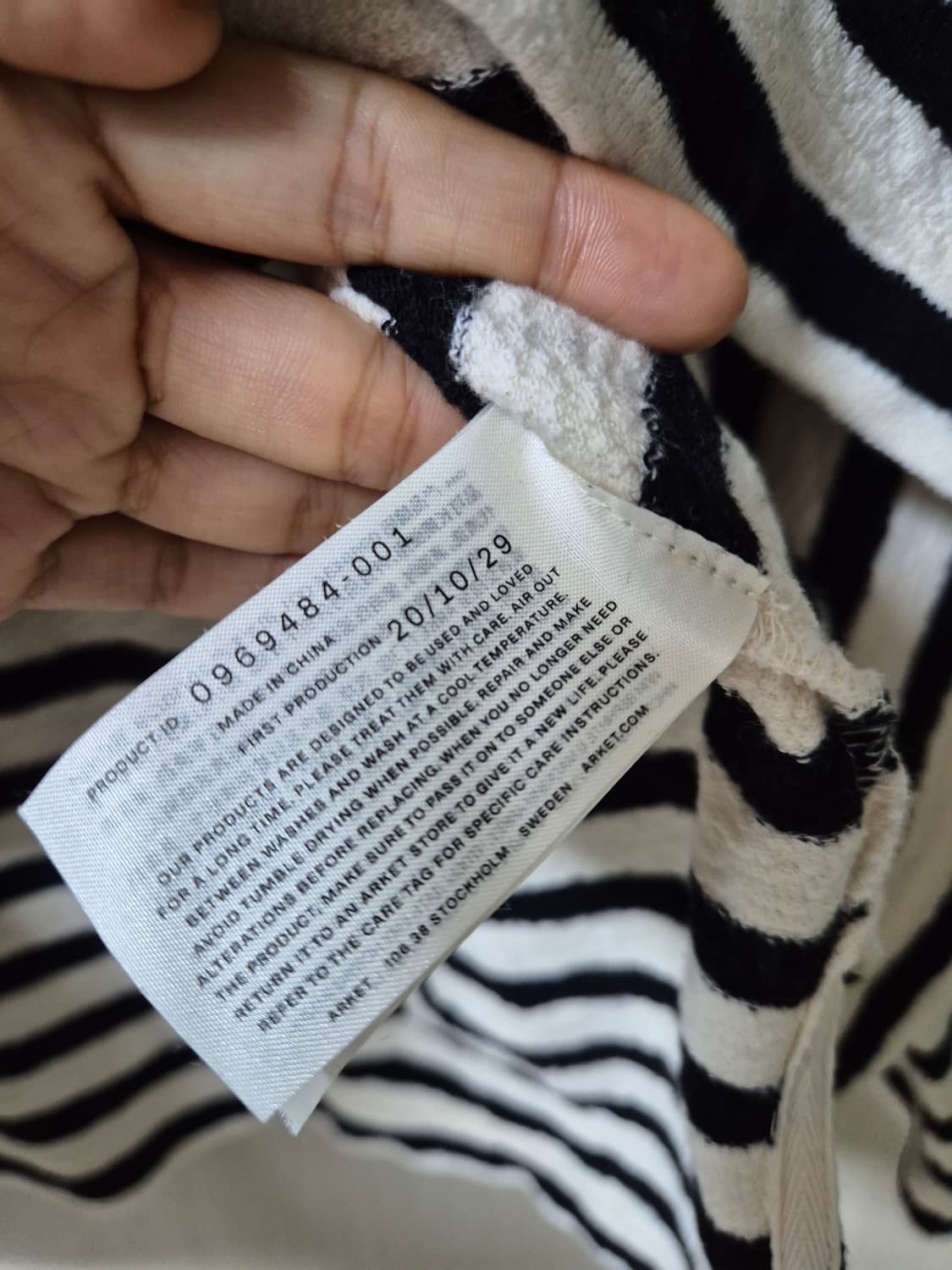 아르켓 스트라이프 카라 커튼니트 긴팔 XS (55) 상품이미지6