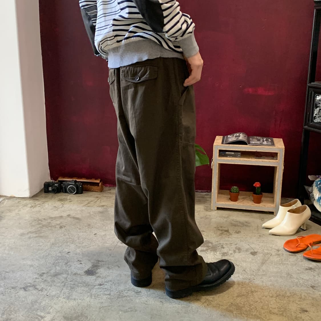 요지 야마모토 Y's 비대칭 오버랩 베이커 팬츠 상품이미지5