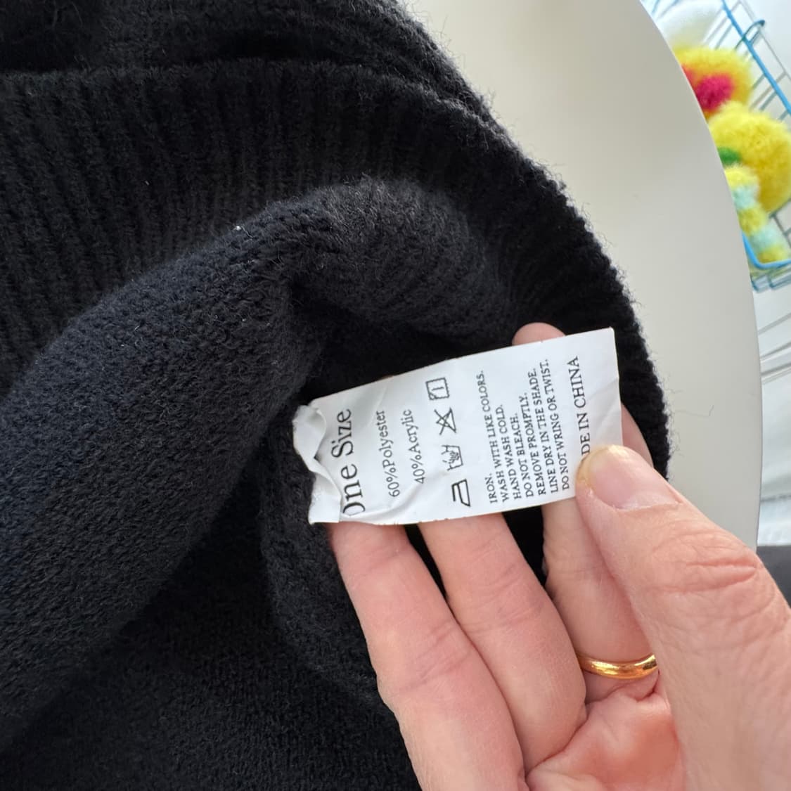 블랙 화이트 토끼패턴 니트 긴팔 스웨터 상품이미지8