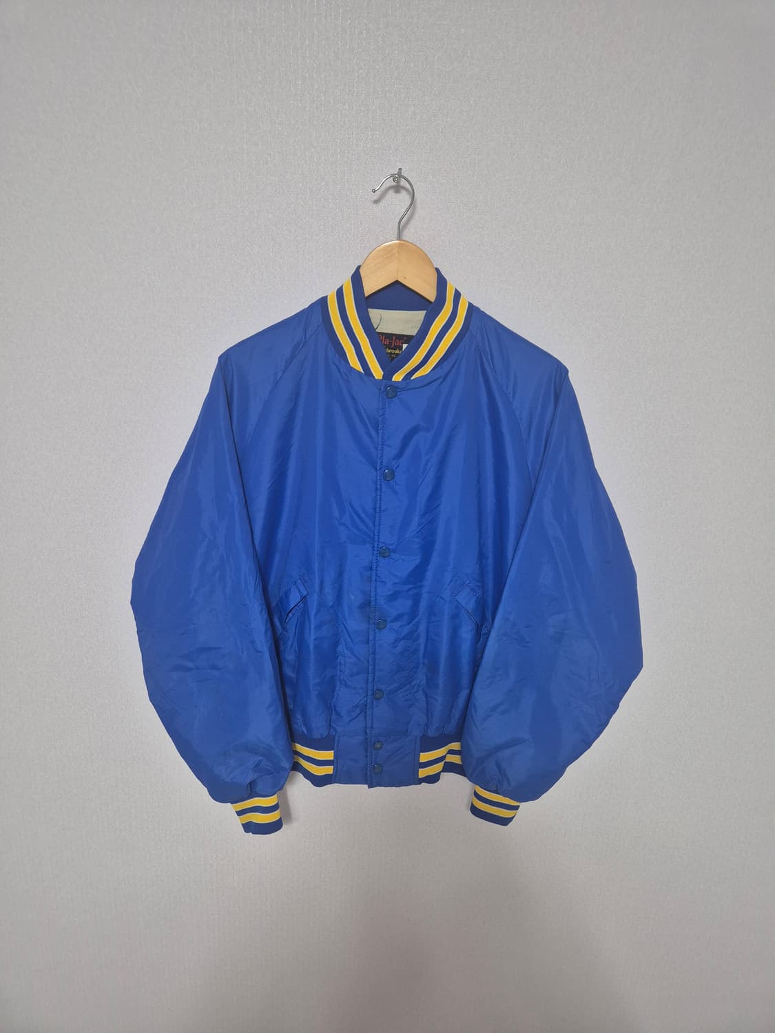 80s 빈티지 pla-jac 새틴 바시티 자켓 USA made (L) 상품이미지1