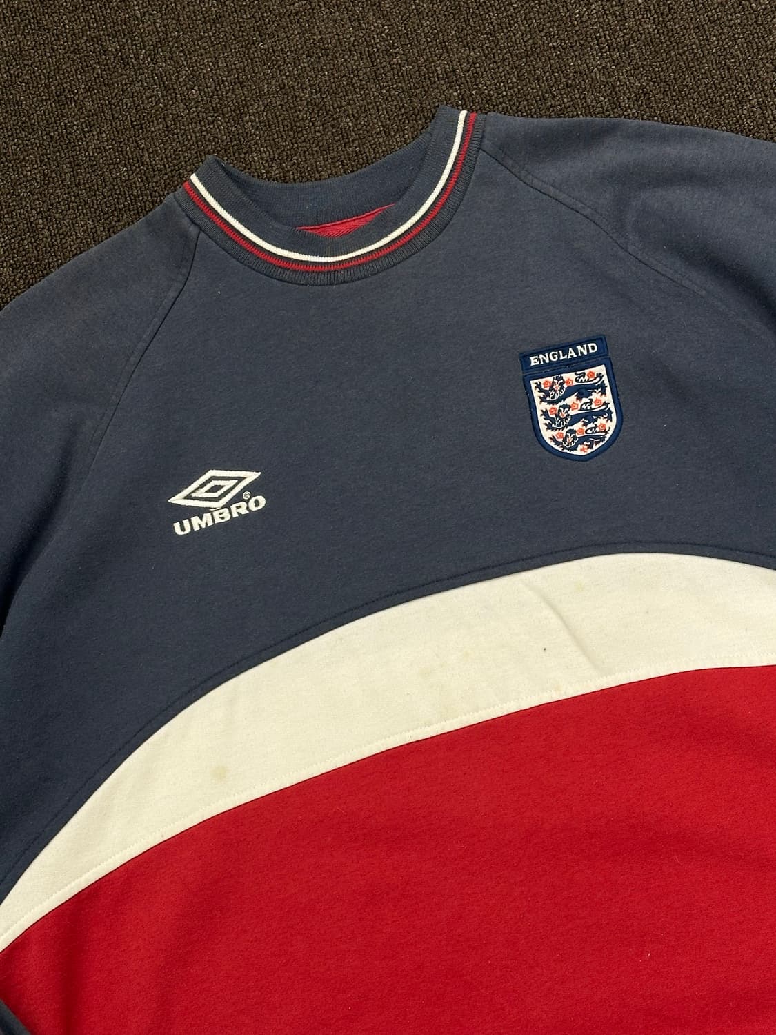 OS)Umbro vintage 잉글랜드 축구 팀 트레이닝 스웻셔츠 상품이미지2