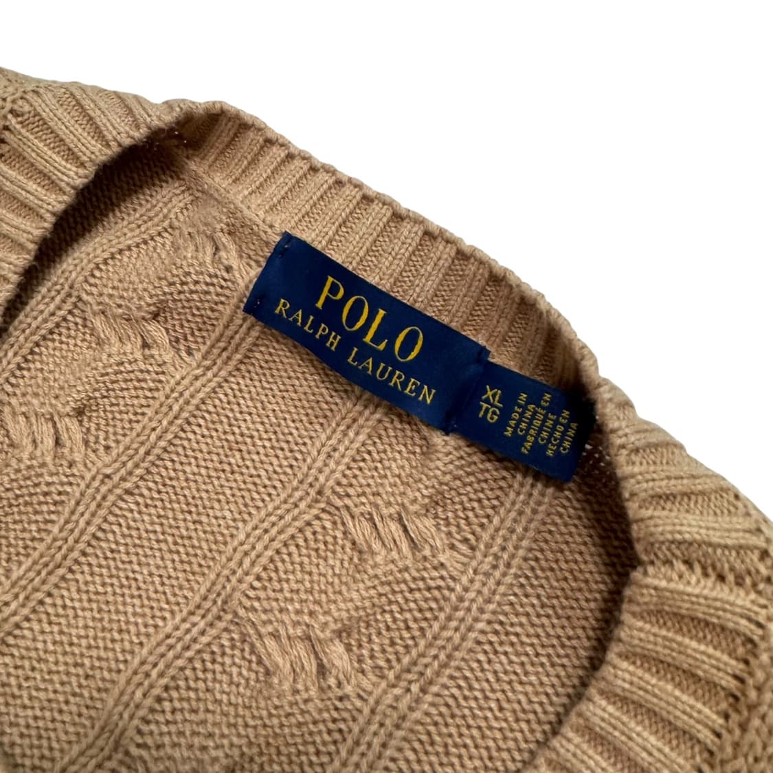 신형 폴로 랄프로렌 베이지 꽈배기 면니트 상품이미지3