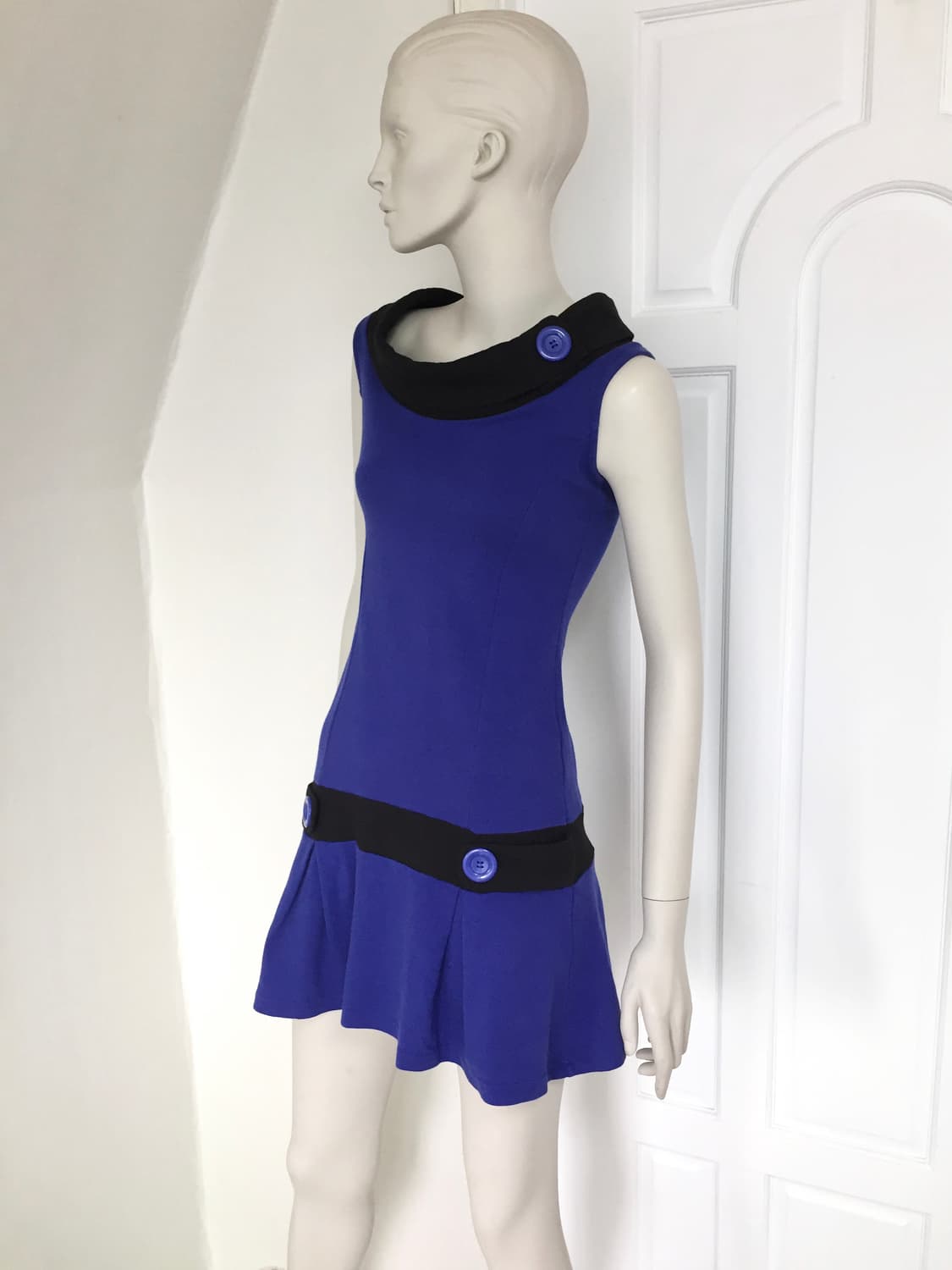 Japan Vivid Blue Oversized Button Dress 상품이미지2