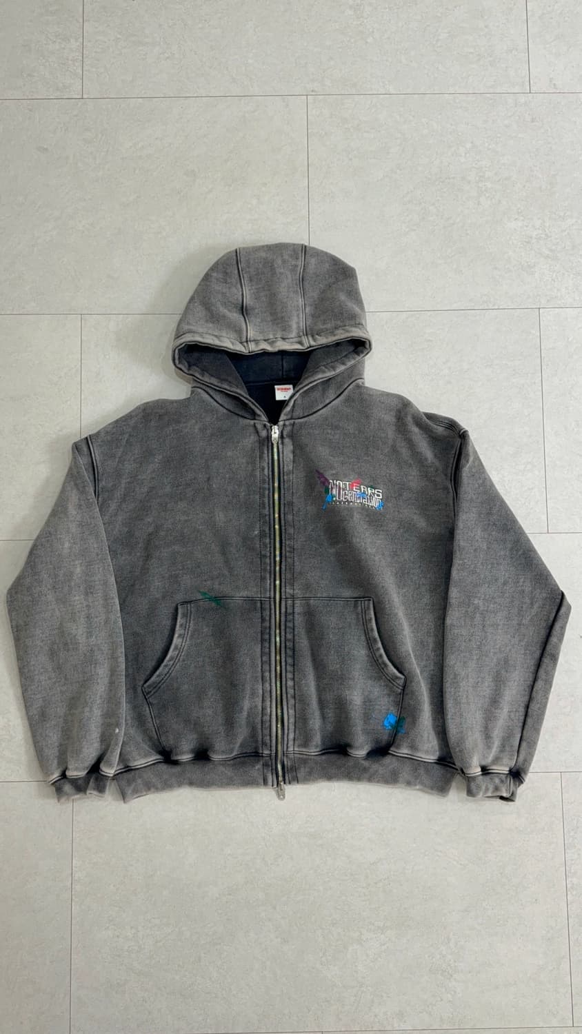 블랙아웃 크랙 후드집업 XL 상품이미지1