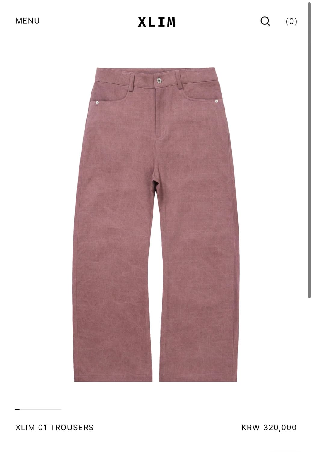 XLIM 01 TROUSERS PINK 상품이미지1