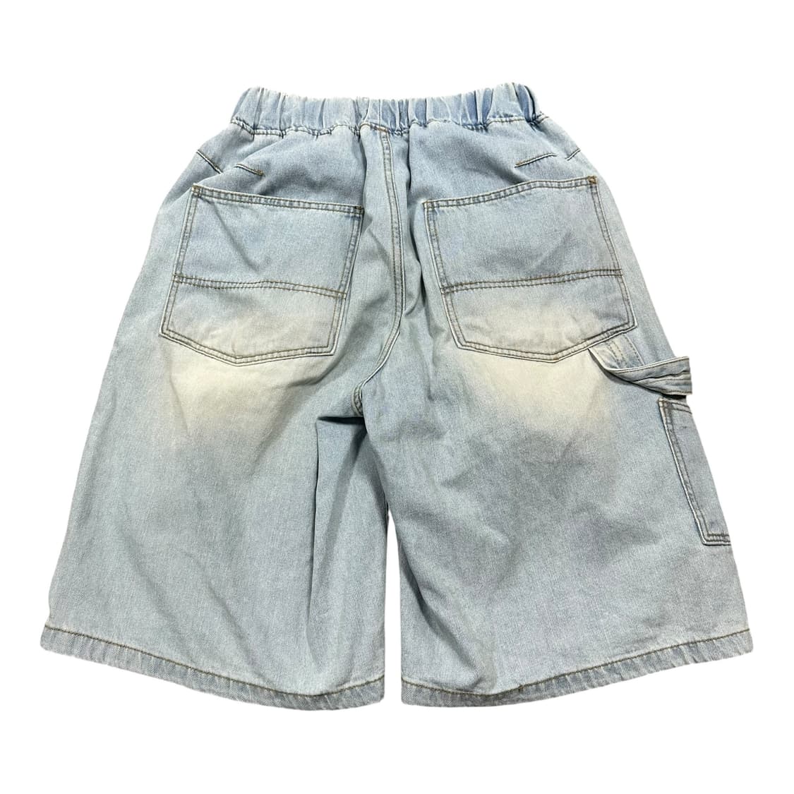 ✨ (바배) 빈티지 더블니 카펜터 버뮤다 데님 팬츠 상품이미지2