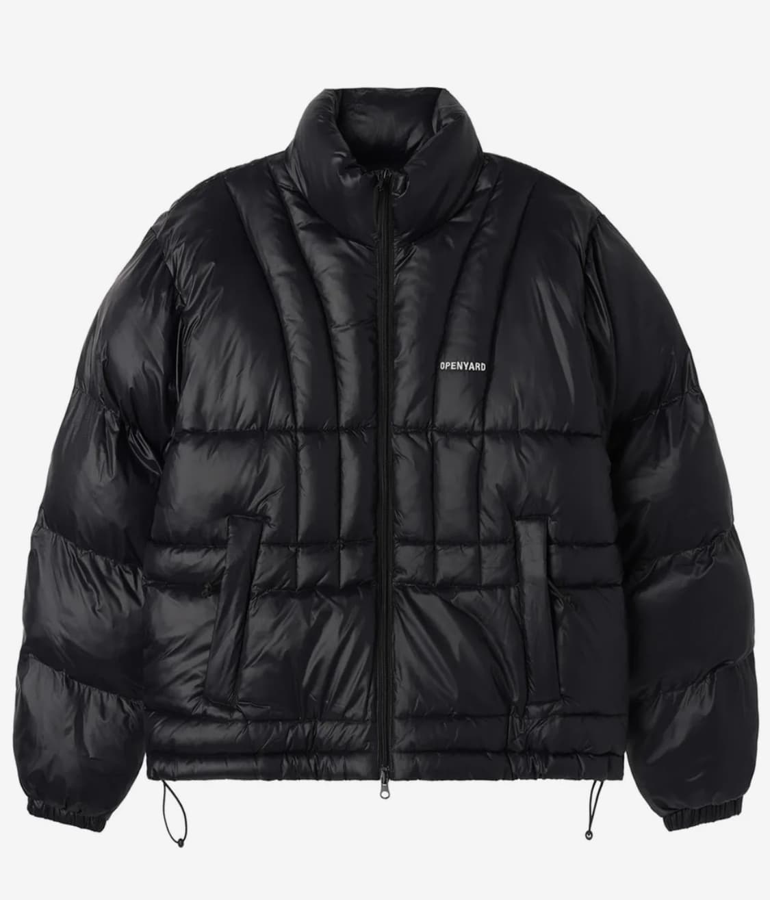 VERTICAL PANEL PUFFER JACKET - BLACK 상품이미지1