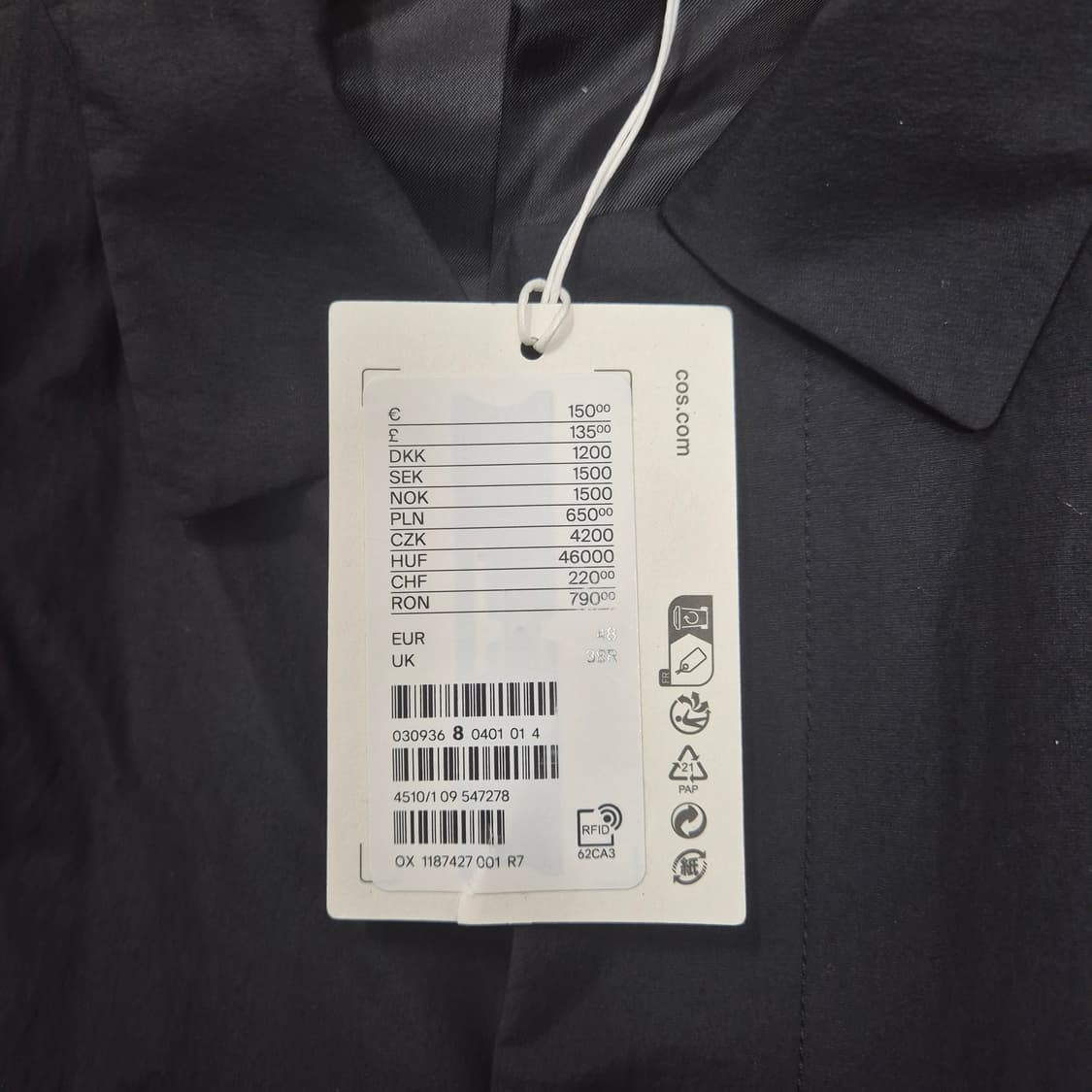 COS 코스 나일론 코트 NYLON CAR COAT 1187427001 상품이미지3