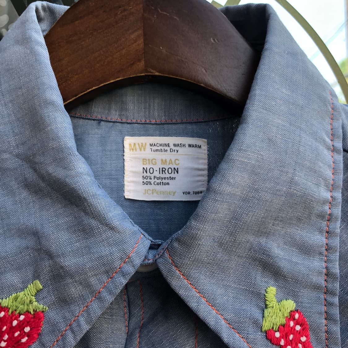 70s Bigmac chambray shirt-M 상품이미지5