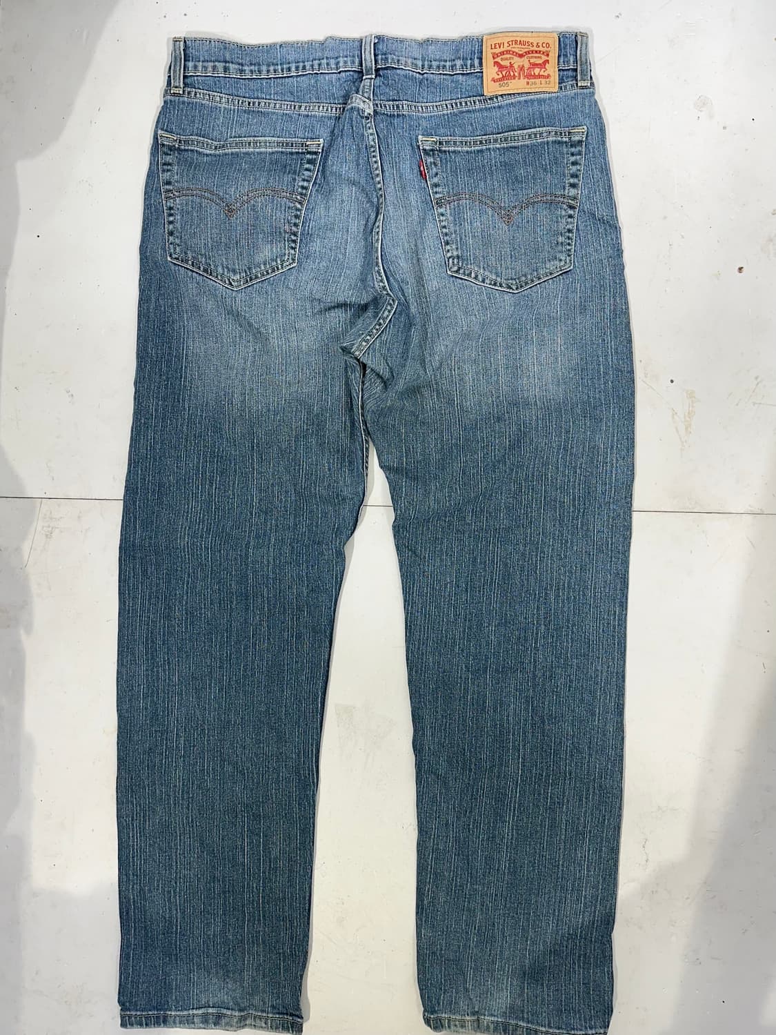 리바이스 505 연청 와이드 워싱 데님 팬츠 청바지 36 상품이미지5