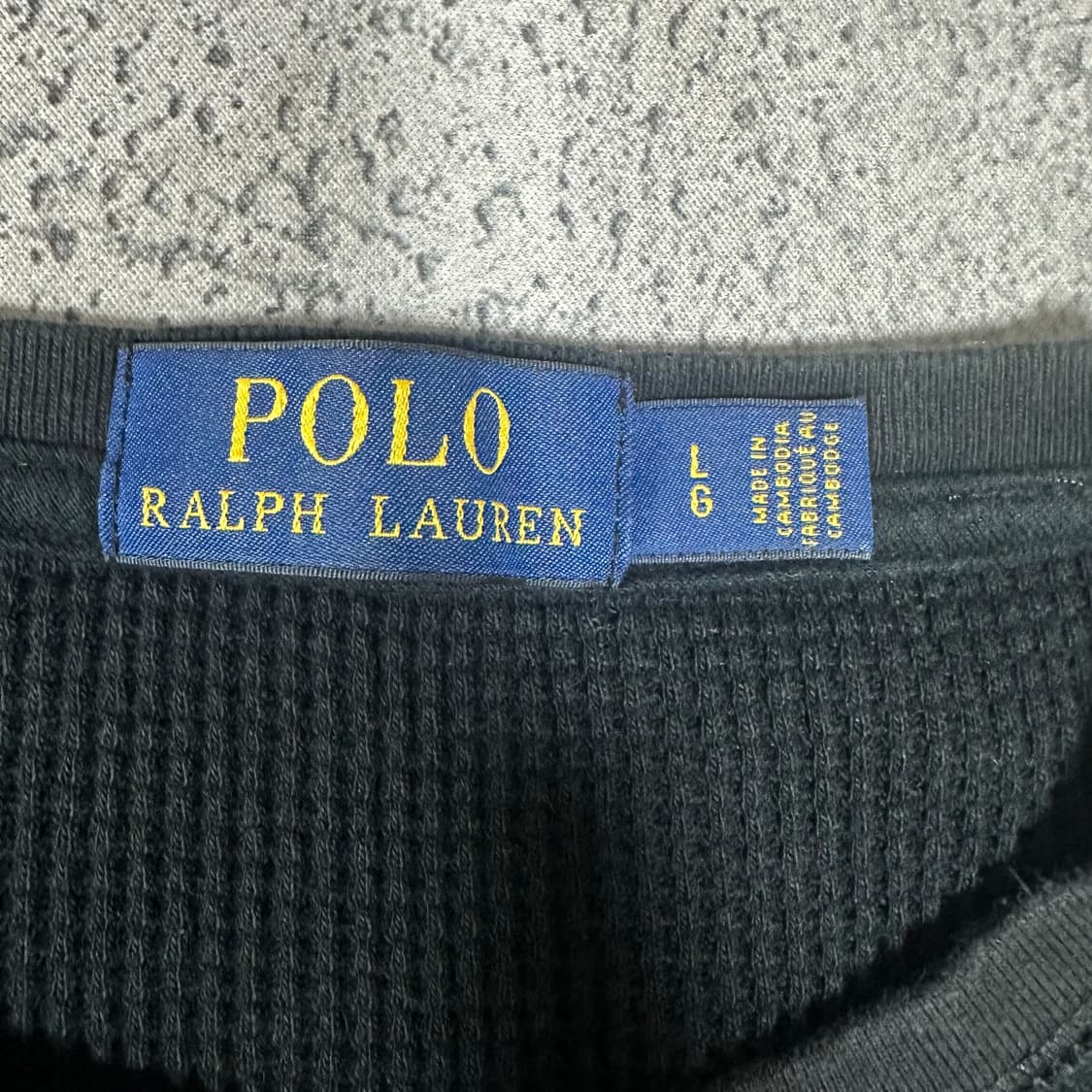 ✨ (바배) 폴로 랄프로렌 와플 블랙 롱슬리브  상품이미지3