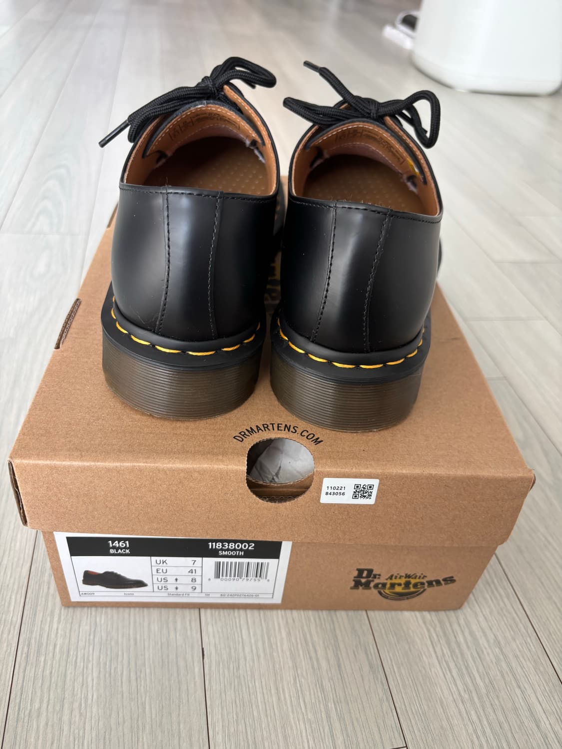 닥터마틴 1461 스무스 260사이즈 uk7 블랙 상품이미지3