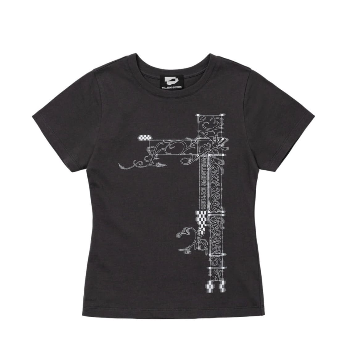 웰빙익스프레스 타투 반팔 티 차콜 상품이미지1