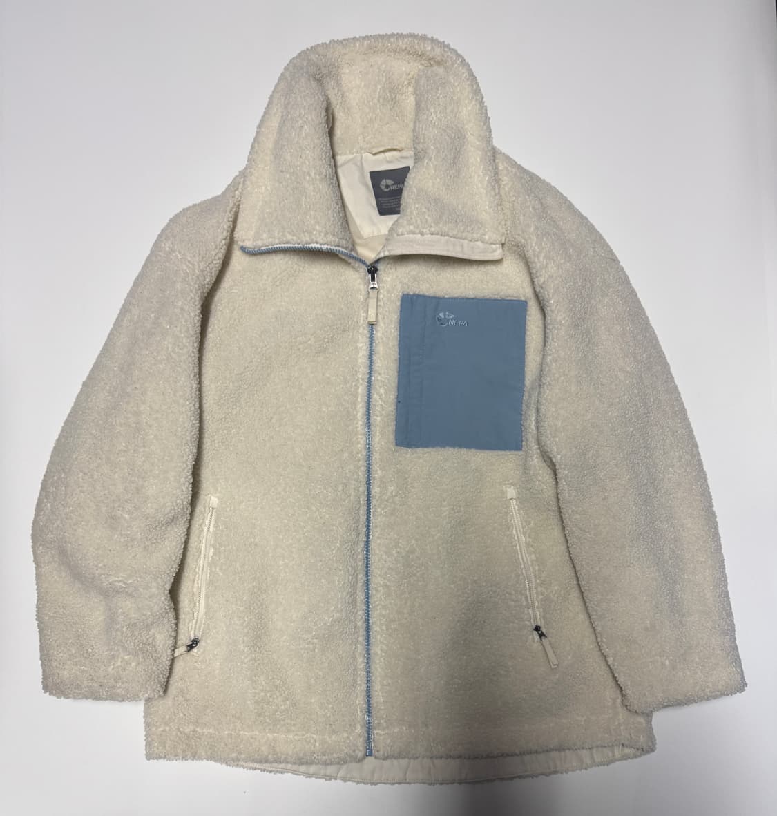 공용 네파 NEPA 오버핏 화이트 플리스 자켓 L ~ XL 상품이미지1