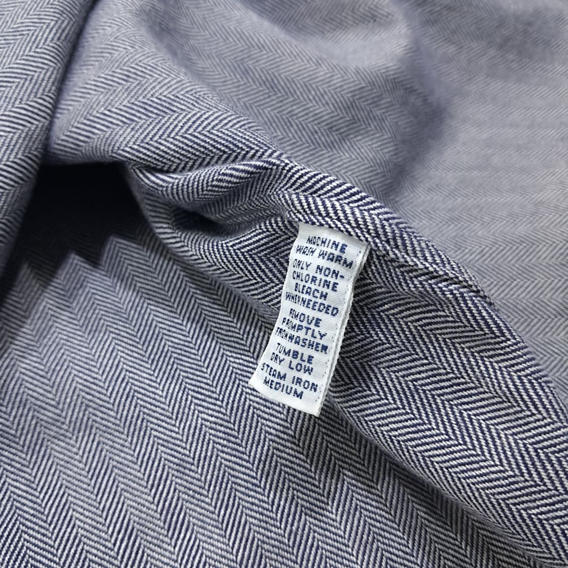 CL798 M 폴로 90s 홍콩판 헤링본 로얄네이비 셔츠 남방 상품이미지5