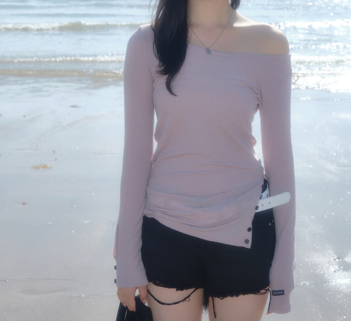 애즈온 버튼티 상품이미지2