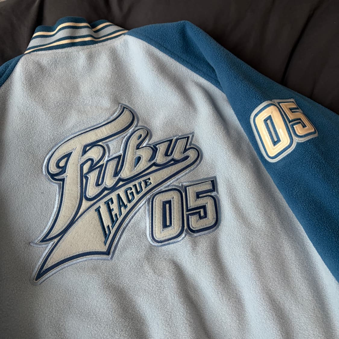 [FUBU] 후부 플리스 바시티 리그 블루종 점퍼 자켓 빈티지 상품이미지4