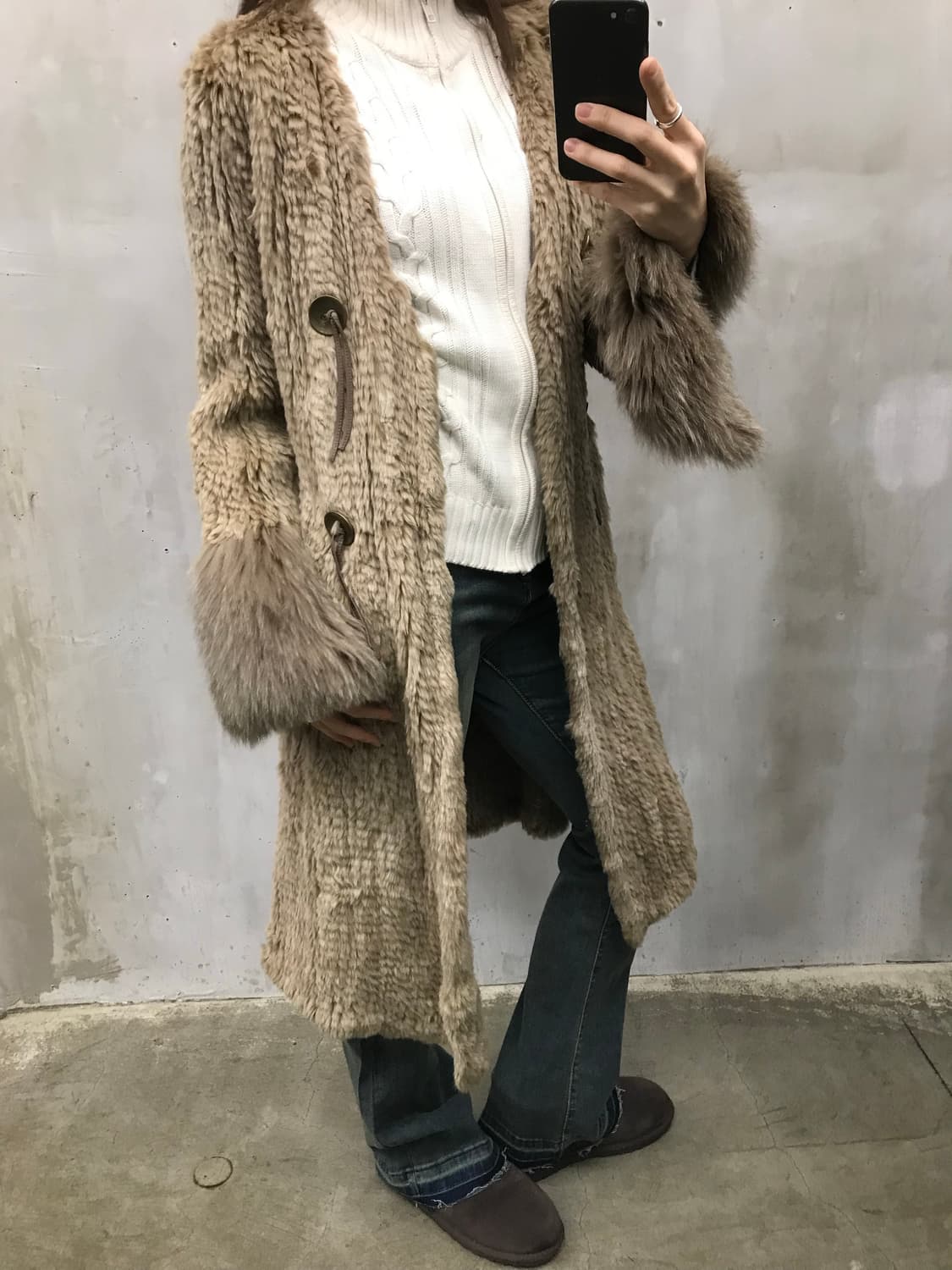 Real leader&fur long coat 상품이미지2