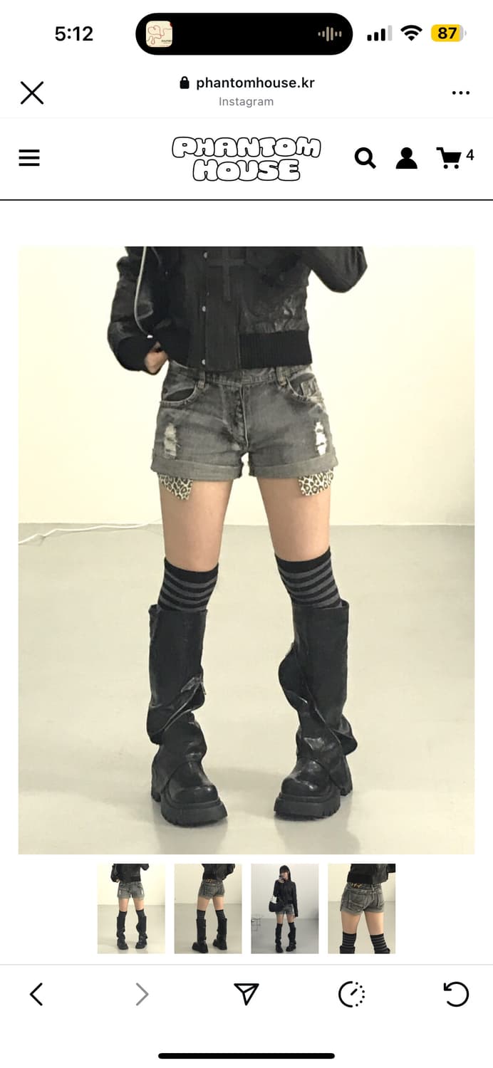 y2k Jpn Leo Pocket Detail Shorts 상품이미지1