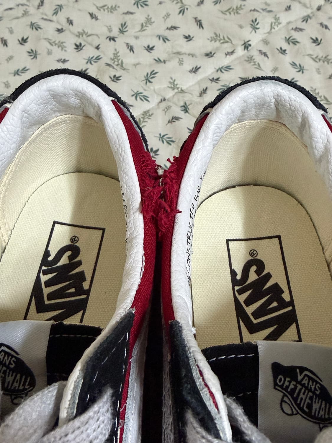 [255] 반스 스케이트 로우 리컨스트럭트 스트레스드 체크 블랙 레드 상품이미지2