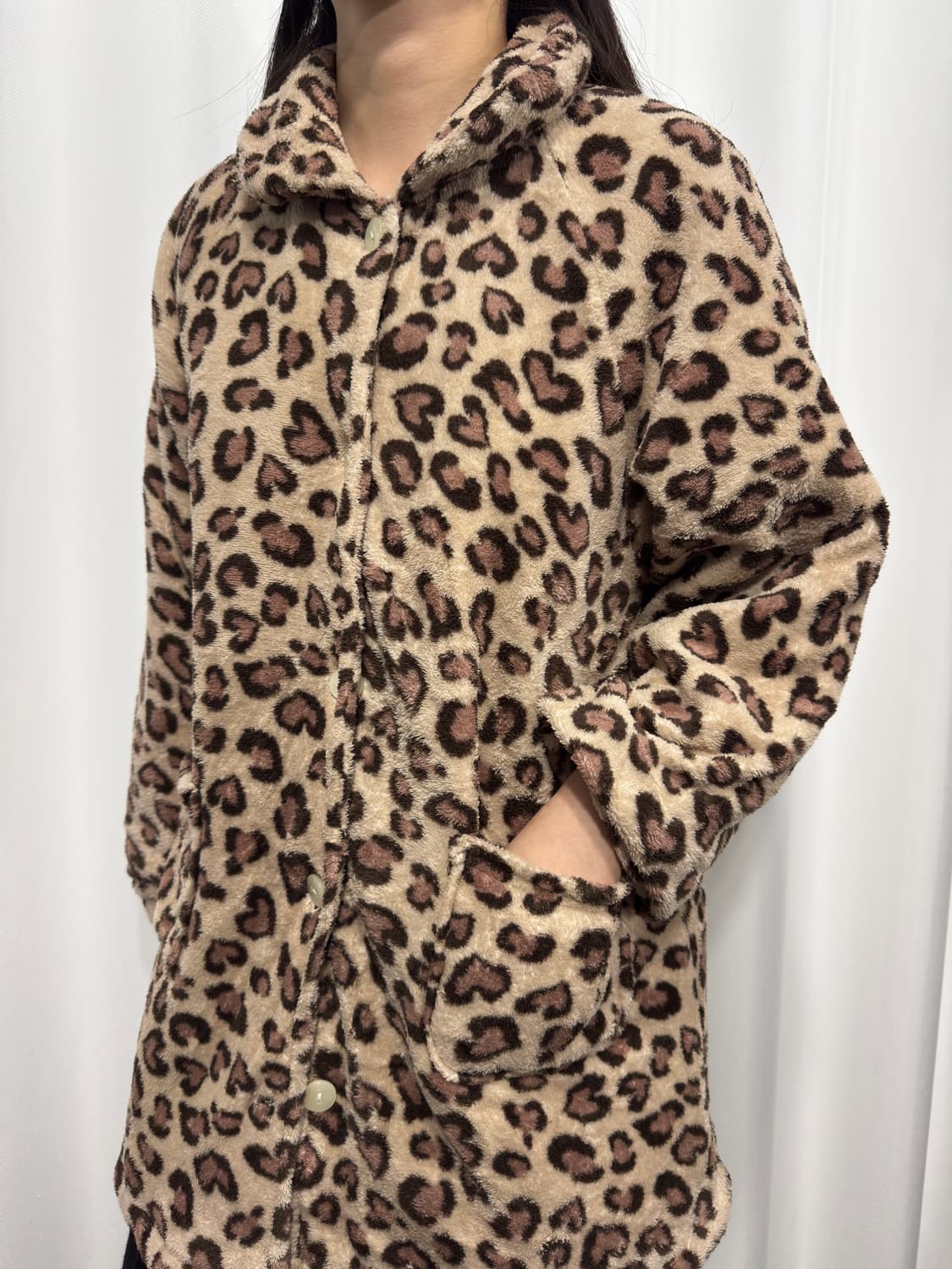 leopard fleece coat 상품이미지4
