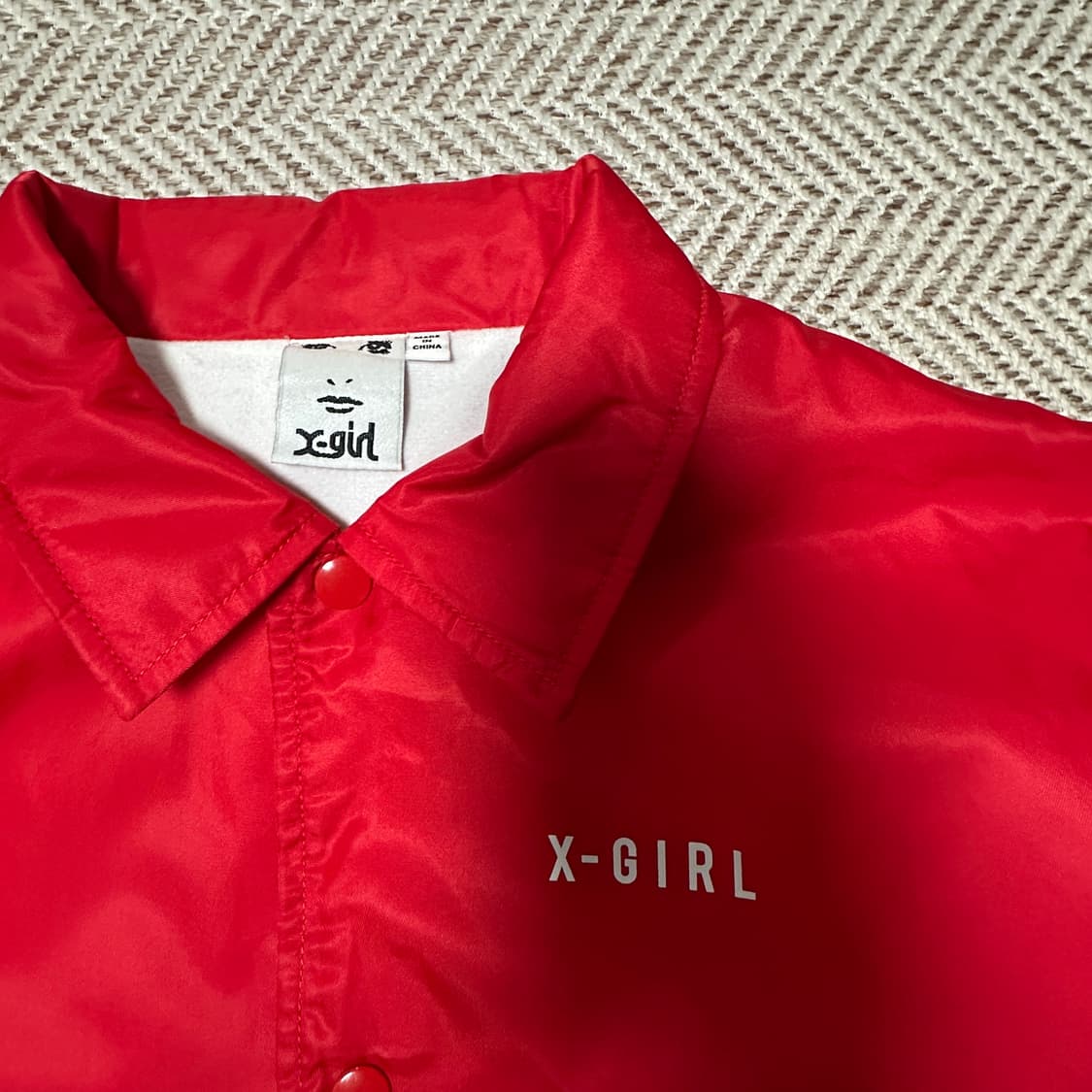 X-GIRL coach jacket red 상품이미지3
