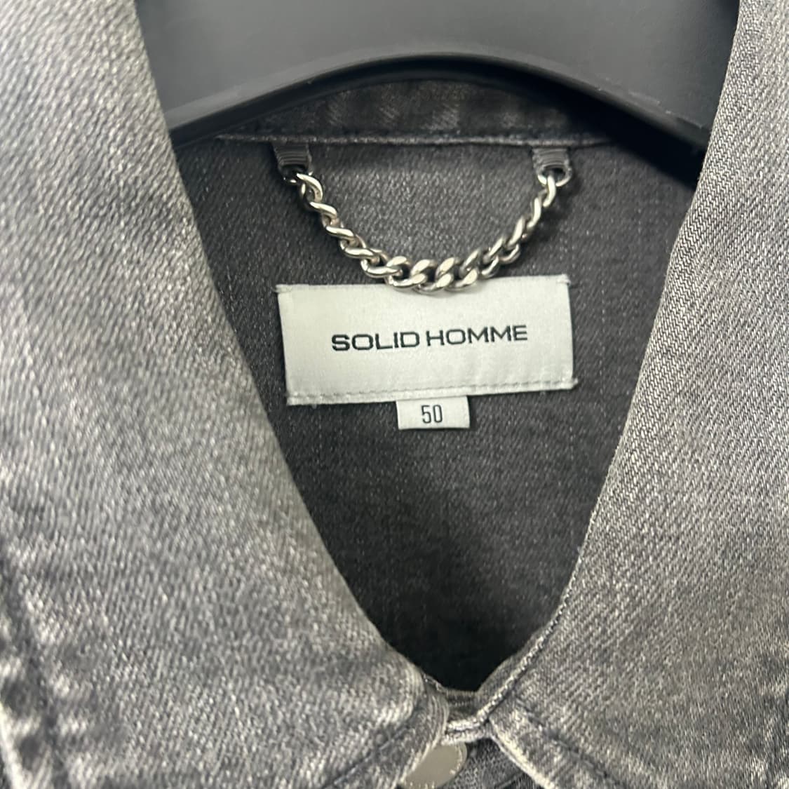 솔리드옴므 흑청 오버 셔츠 자켓 상품이미지7