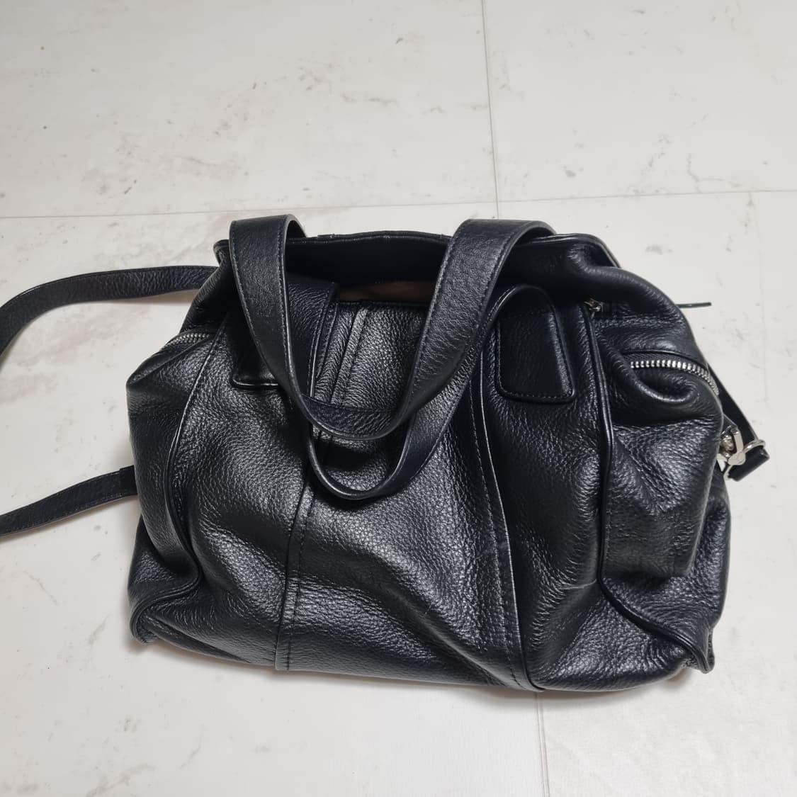 브레알 블랙 가죽 토트 크로스백 상품이미지1