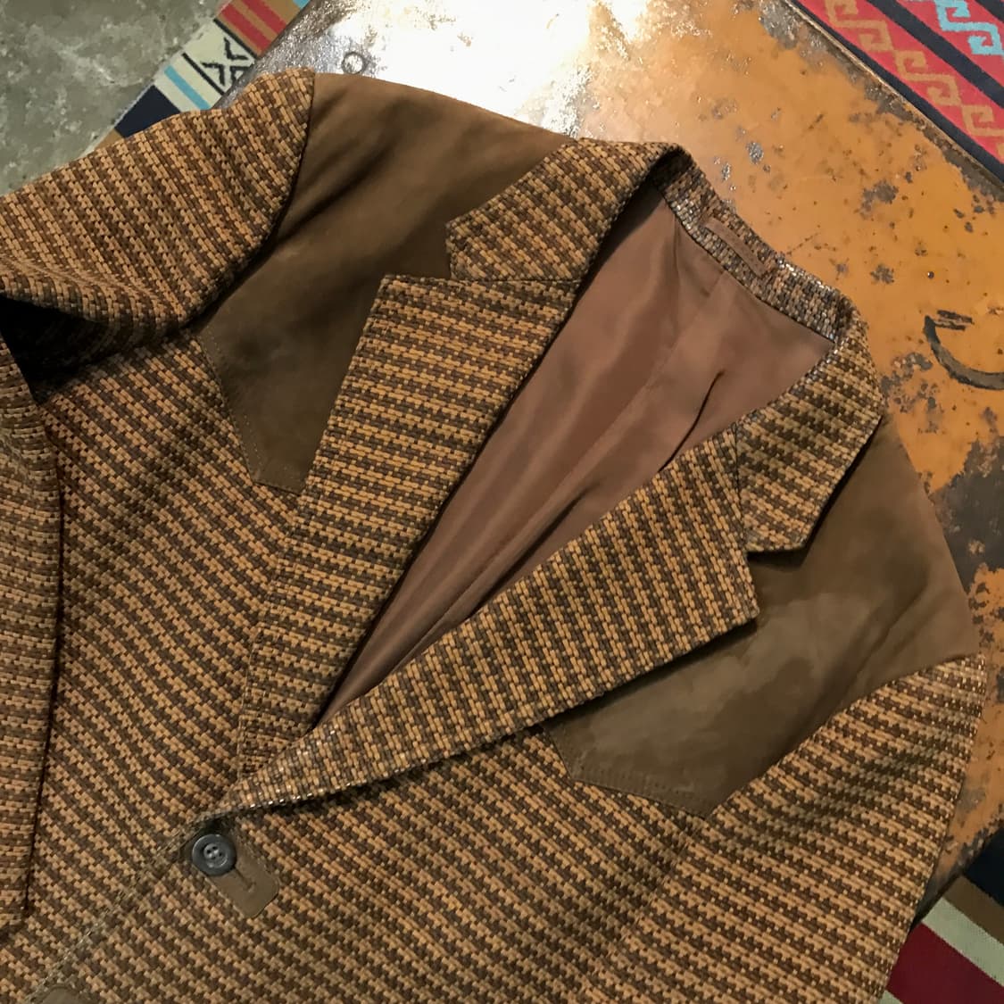 Japan 빈티지 레더 웨스턴 블레이저 자켓 남성 105 110  상품이미지2