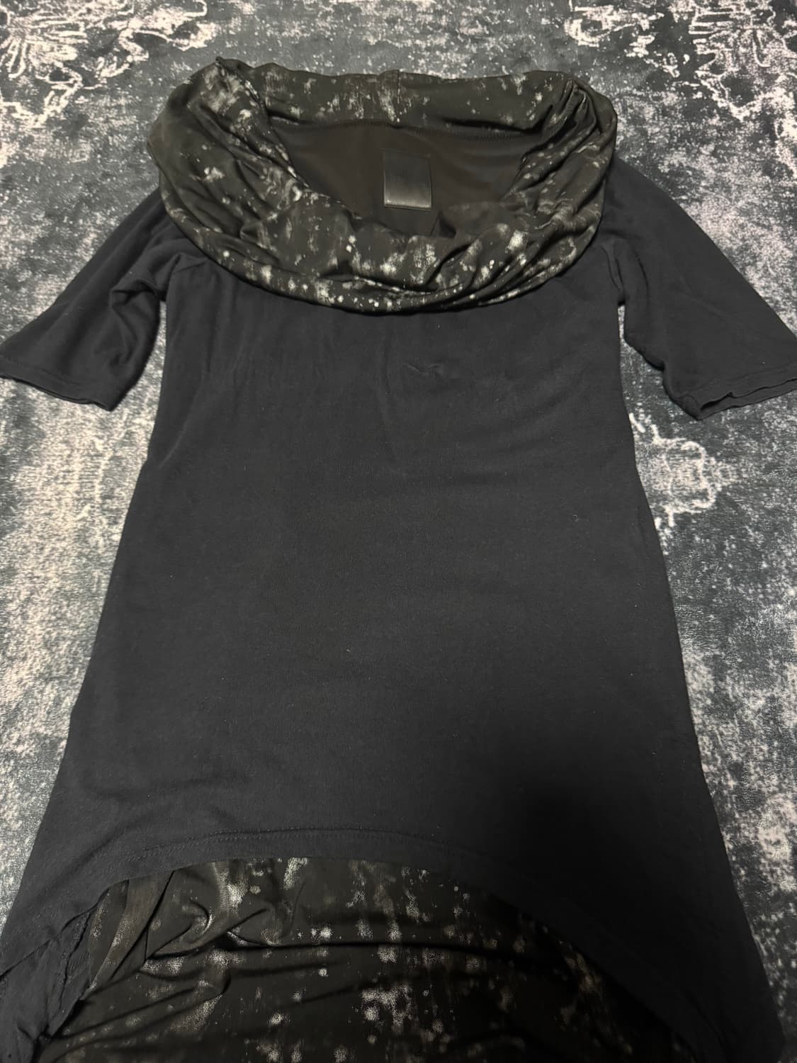 Midas drape design black T-shirt 상품이미지2