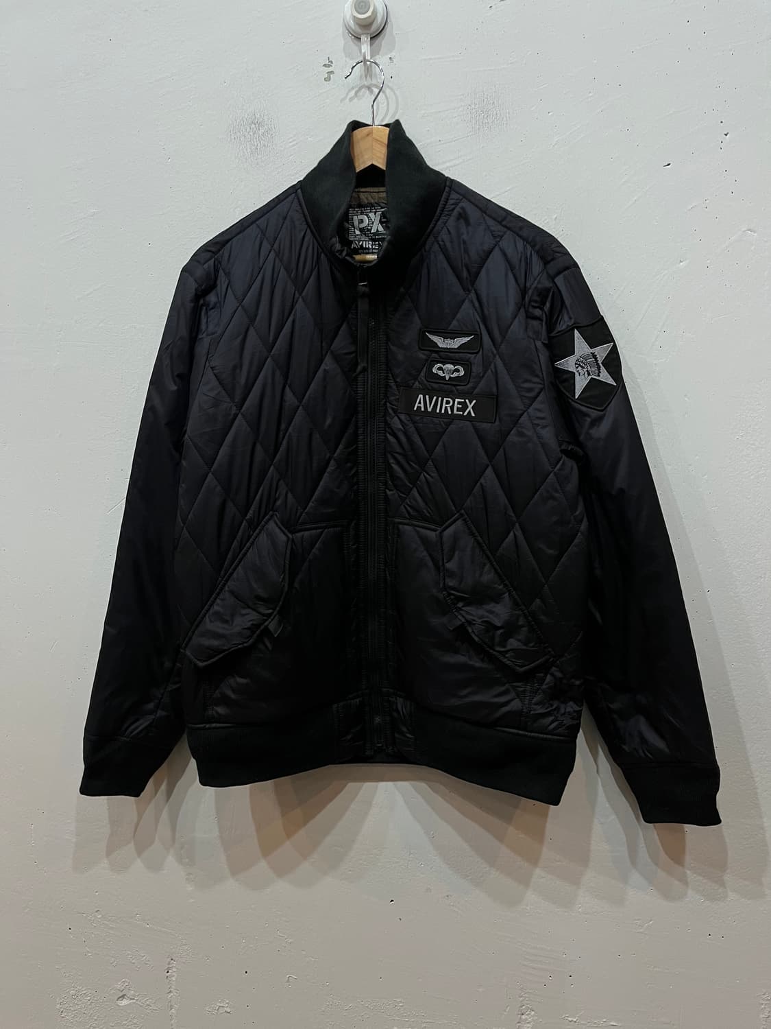 아비렉스 밀리터리 퀼팅 패딩 봄버자켓 L 상품이미지1