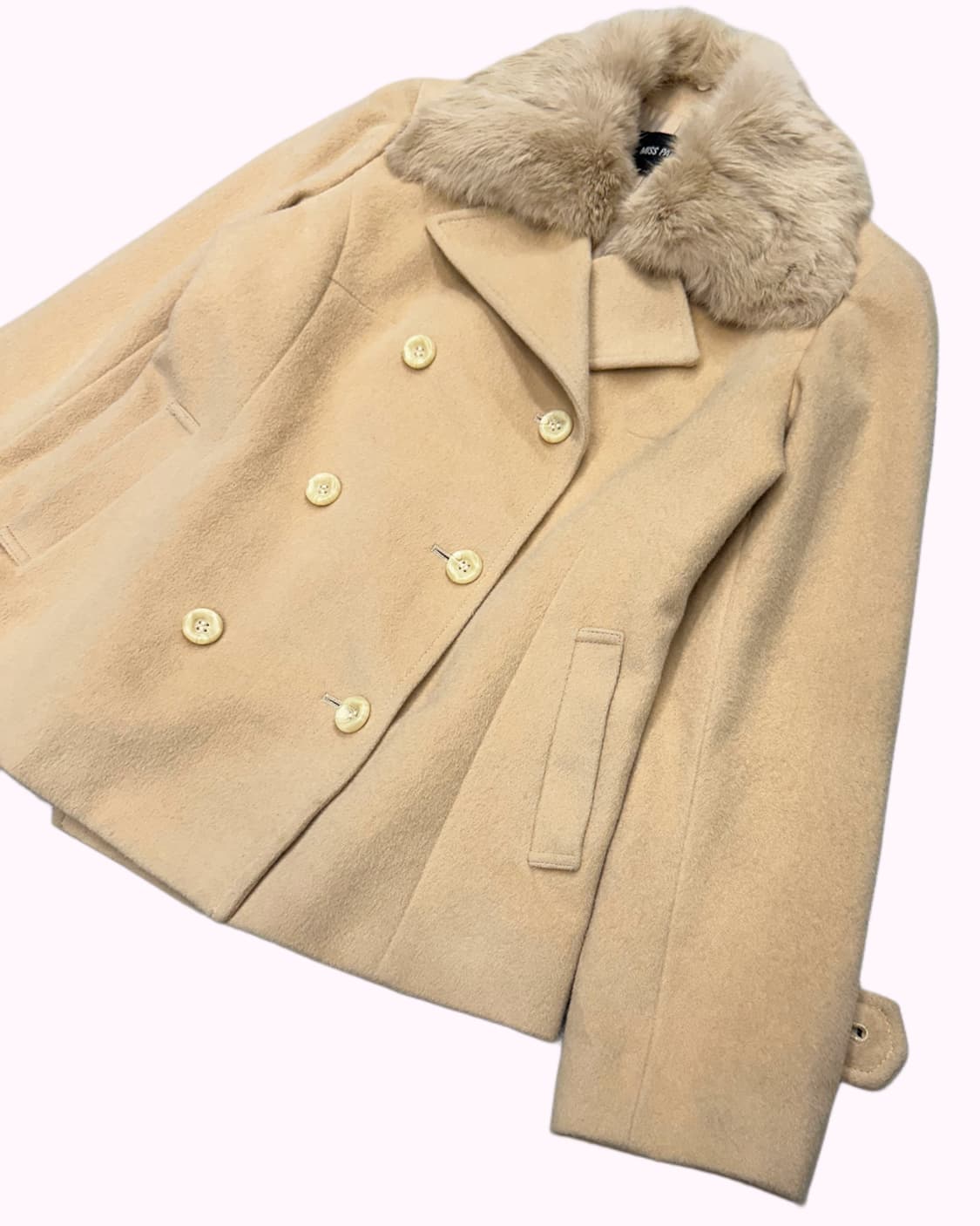  fur collar angora-wool short coat 상품이미지2