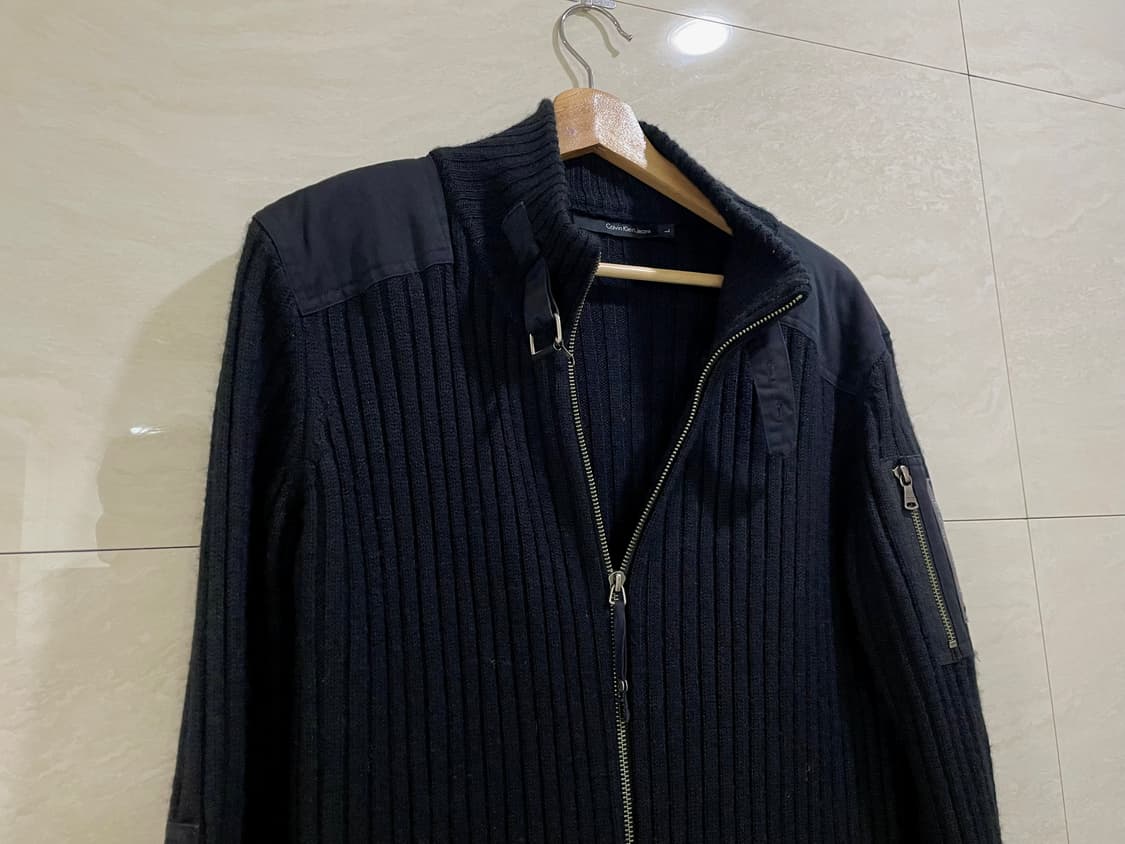 CK / 레트로 니트 집업, 남성 자켓 / L 상품이미지2