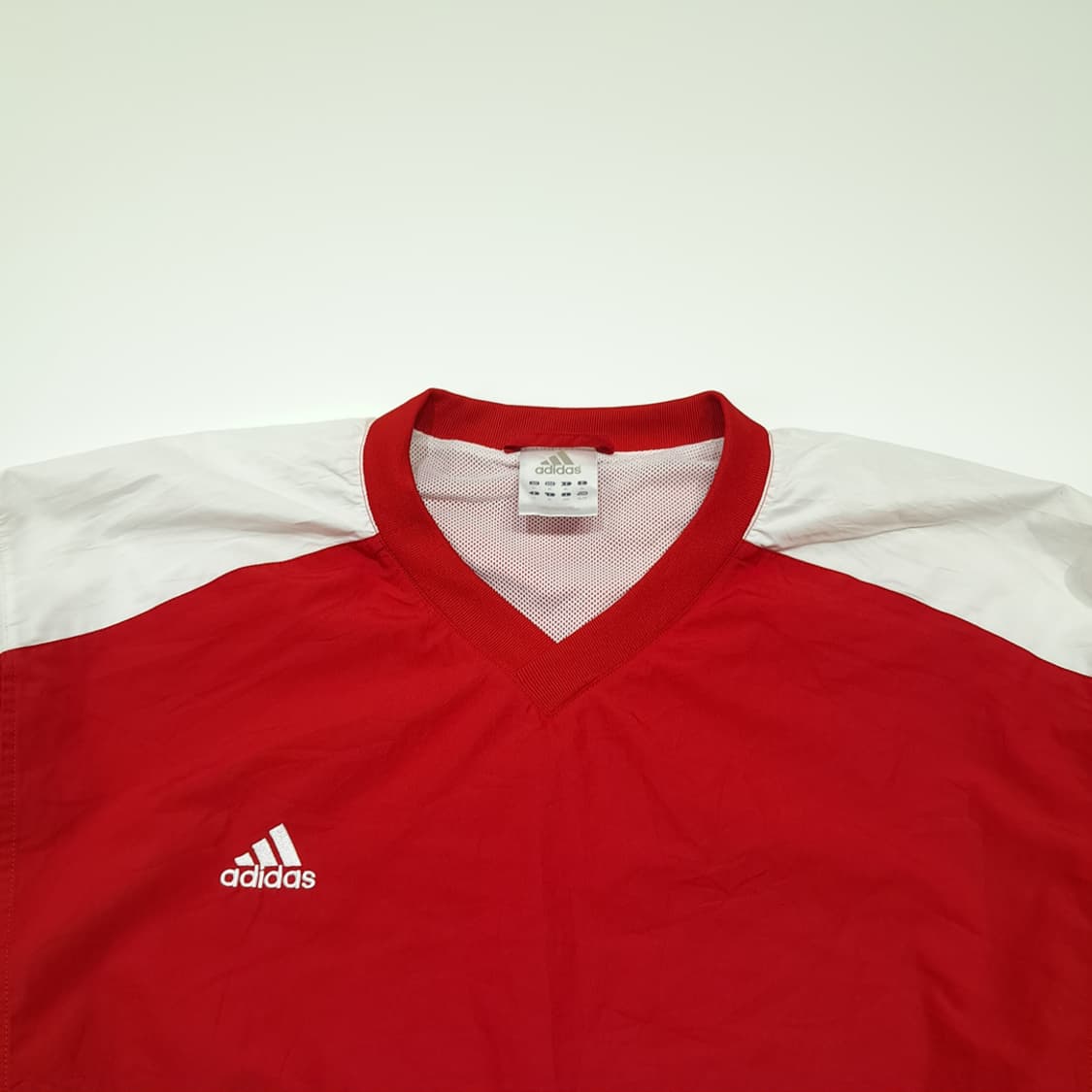 CL972 XL 아디다스 90s 레드화이트 바람막이 웜업 아노락 상품이미지2