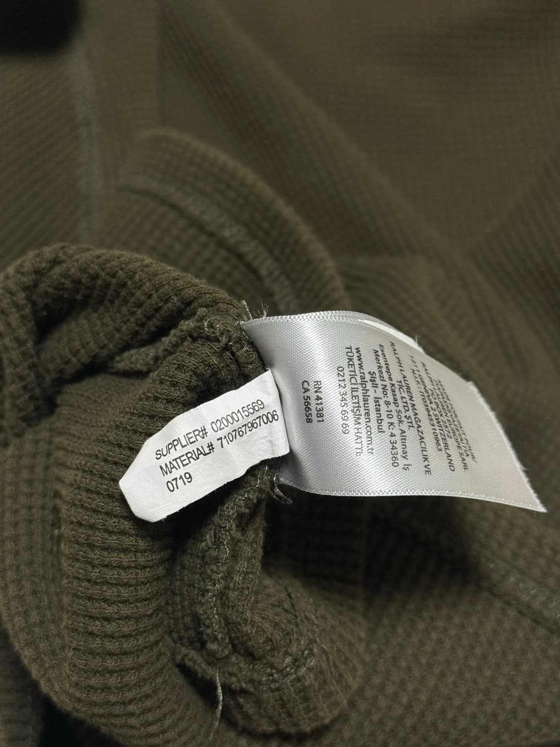 폴로 랄프로렌 딥카키/딥블루 와플 니트 상품이미지8