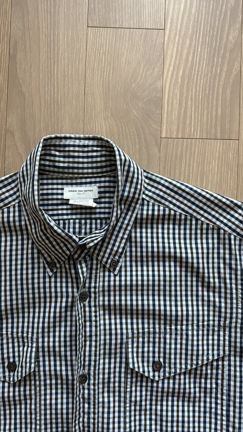 드리스반노튼 깅엄 투포켓 셔츠 상품이미지3