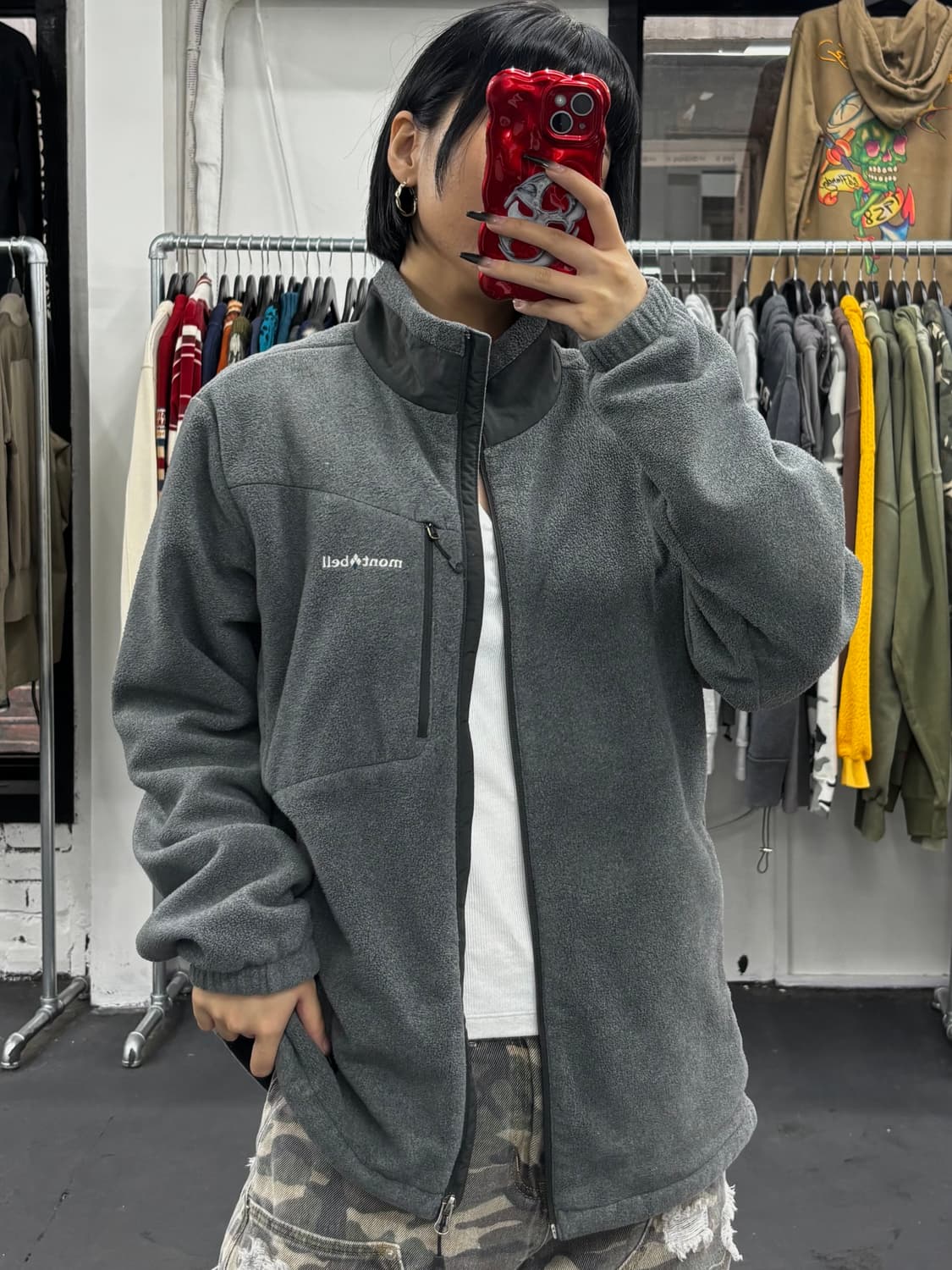 몽벨 그레이 플리스 자켓 상품이미지1