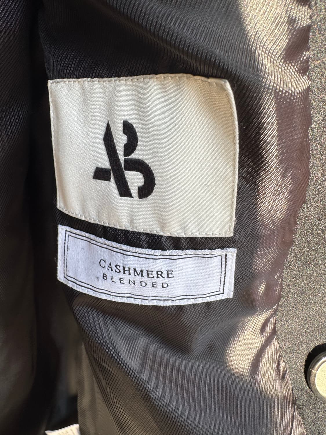 앤더슨벨 조나스 오버핏 캐시미어 블랙 롱 더플 코트 S 상품이미지5