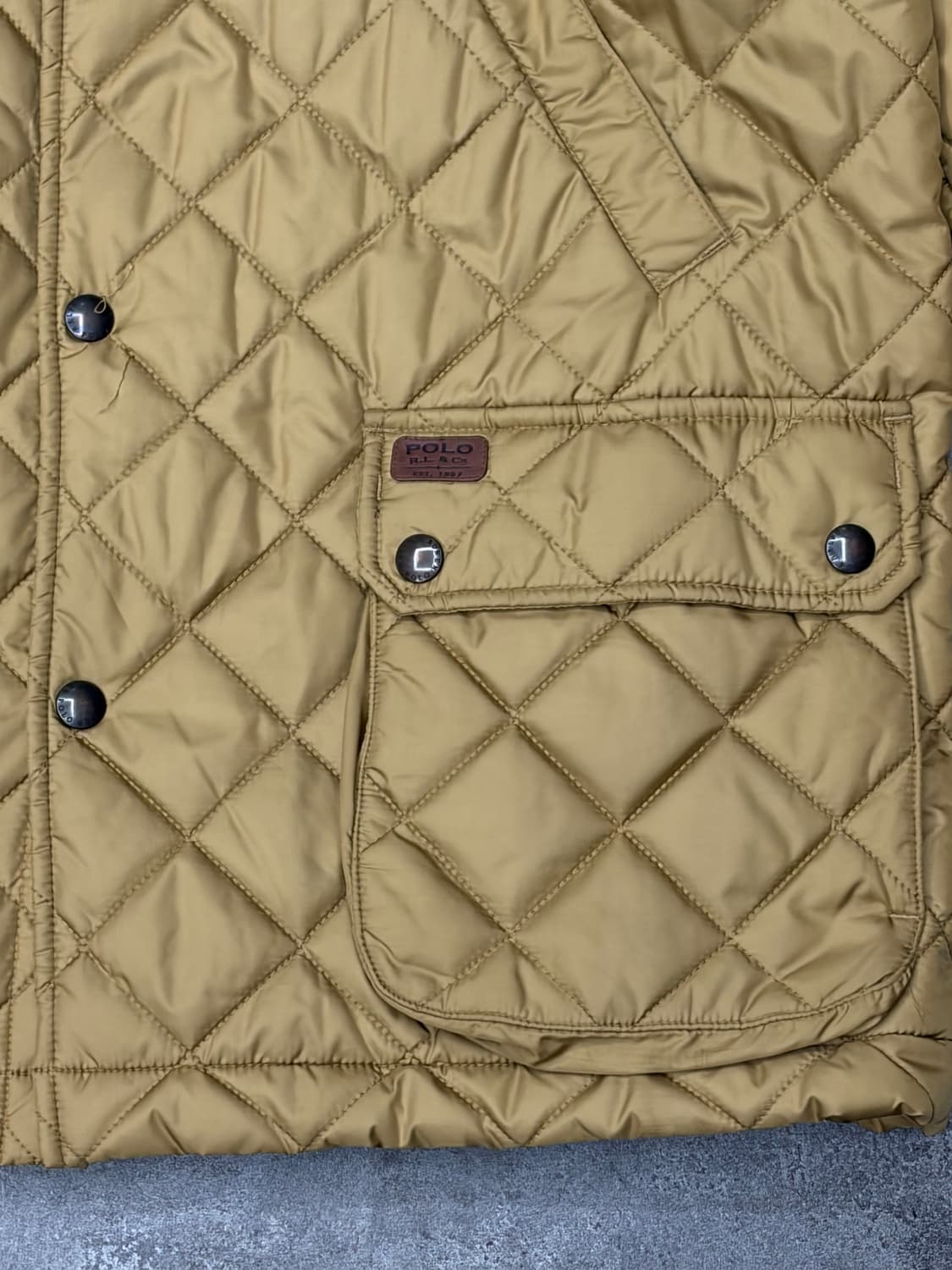 폴로 랄프로렌 퀼팅 자켓 카키골드 상품이미지4