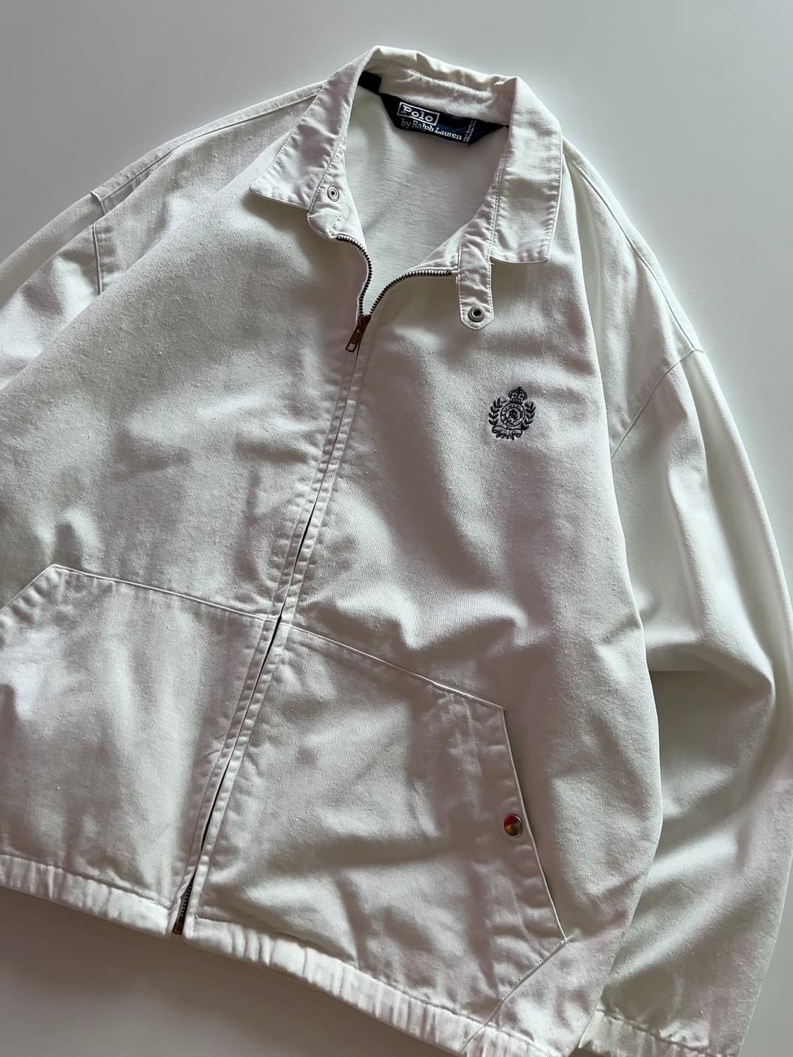 폴로 랄프로렌 90s 화이트 해링턴 자켓 L 상품이미지2