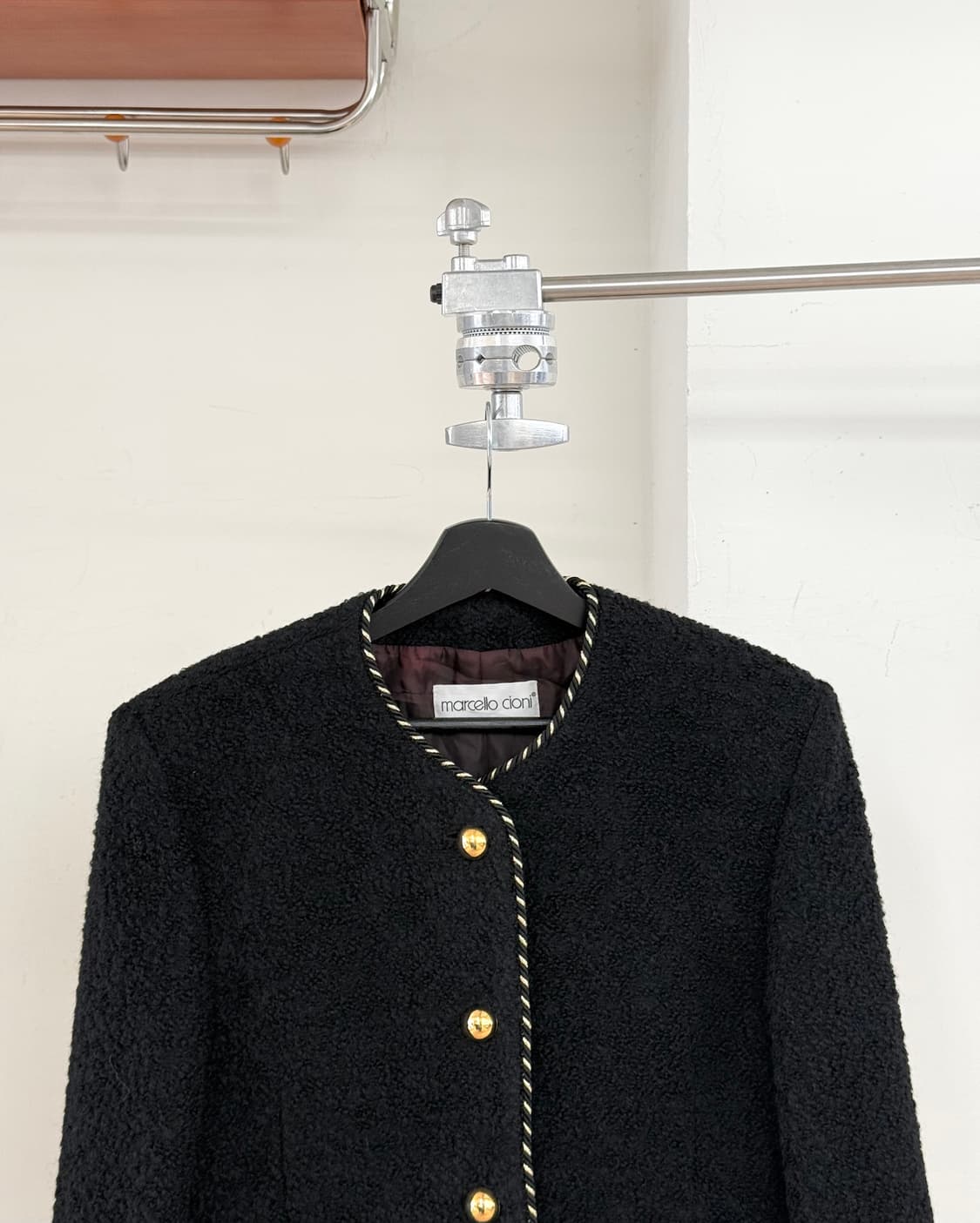 마르첼로 치오니 블랙 울 부클 자켓 상품이미지2