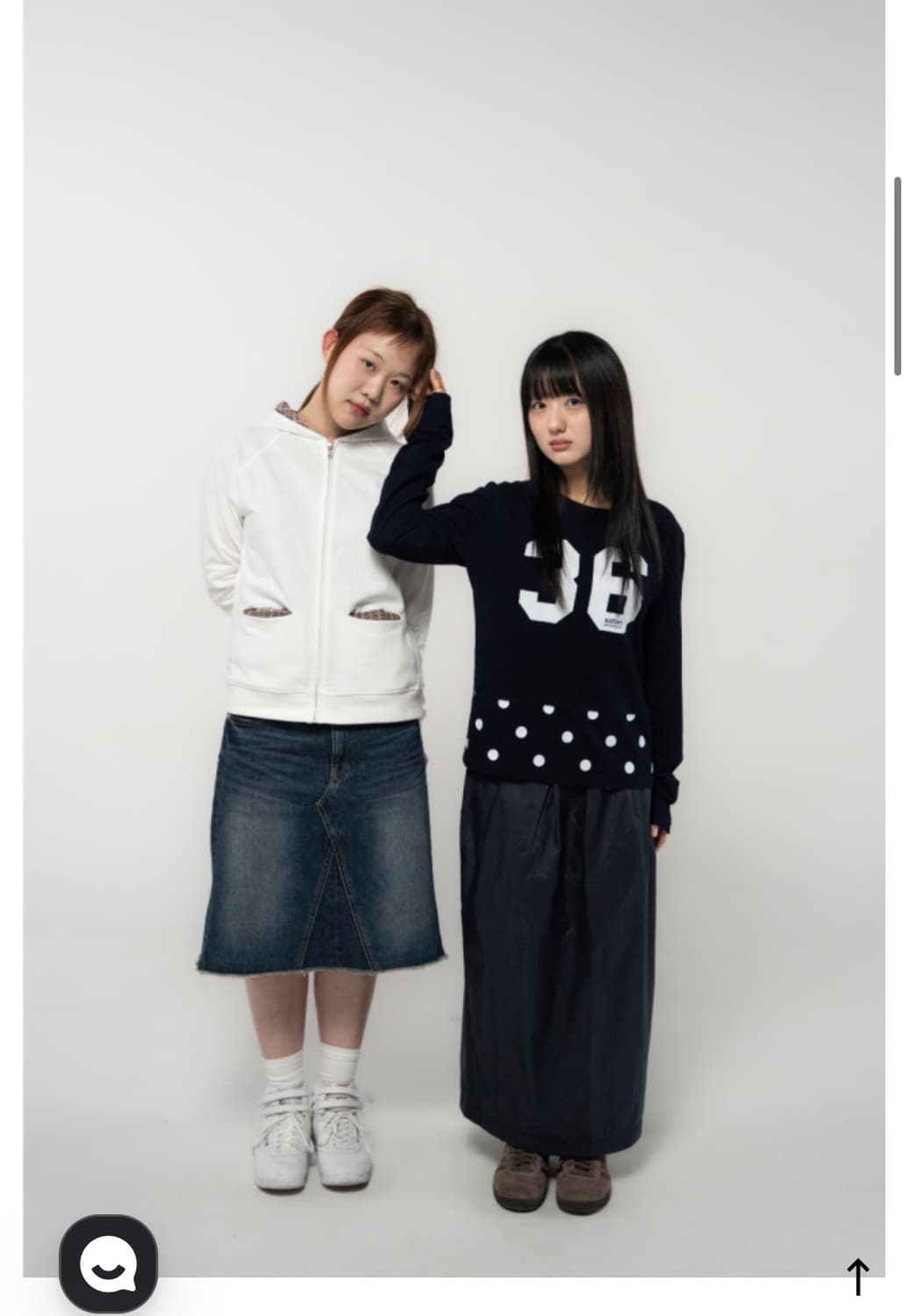 사파리스팟 authentic washing denim skirt blue 상품이미지3