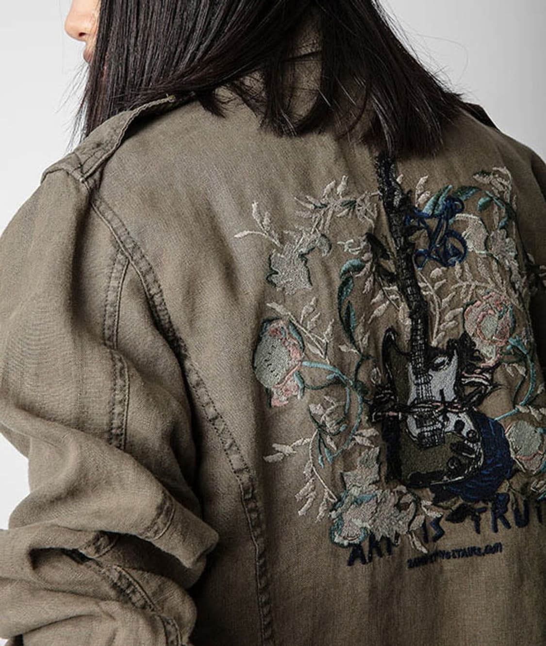 쟈딕앤볼테르 카키 워싱 린넨 밀리터리 야상 자켓 / S 상품이미지4