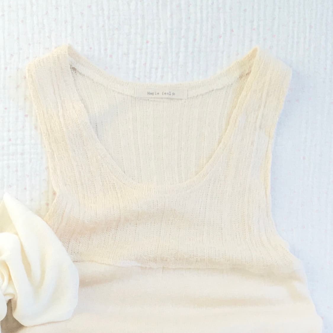 Maple feels /아이보리 니트 원피스 민소매니트 모리룩민소매니트 상품이미지2