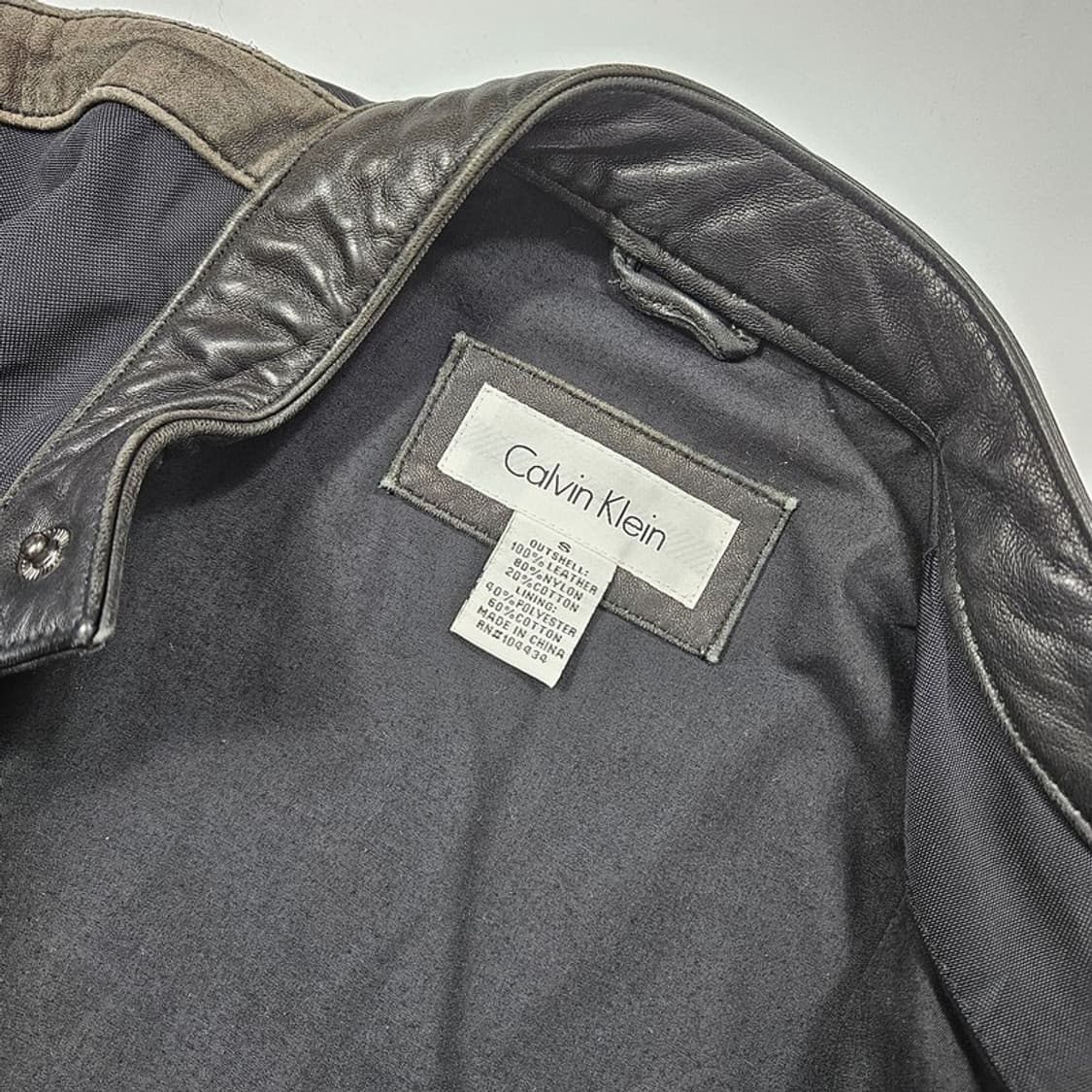 캘빈클라인 리얼레더 나일론 자켓 S 상품이미지7